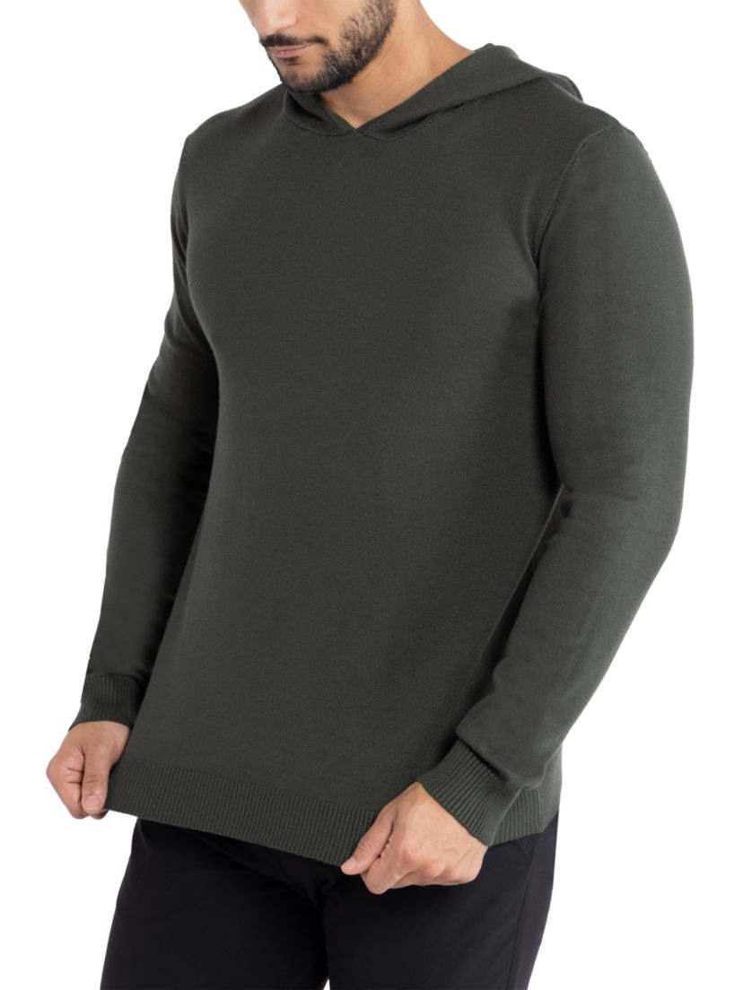 Mens Basic Hooded Sweater