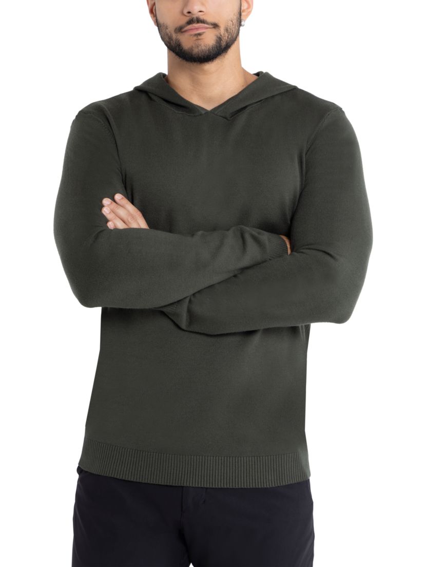 Mens Basic Hooded Sweater