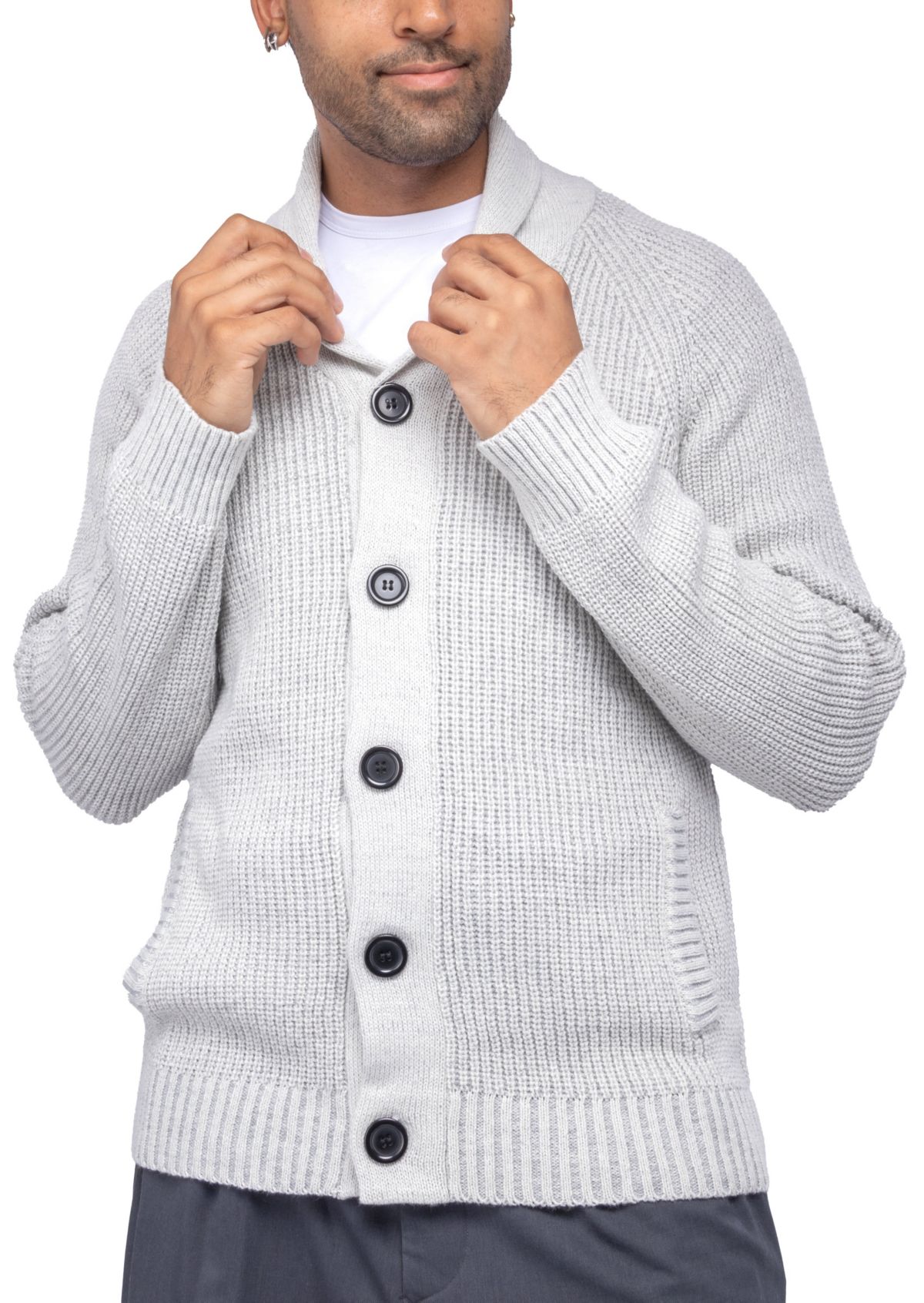 Big & Tall Shawl Collar Cardigan