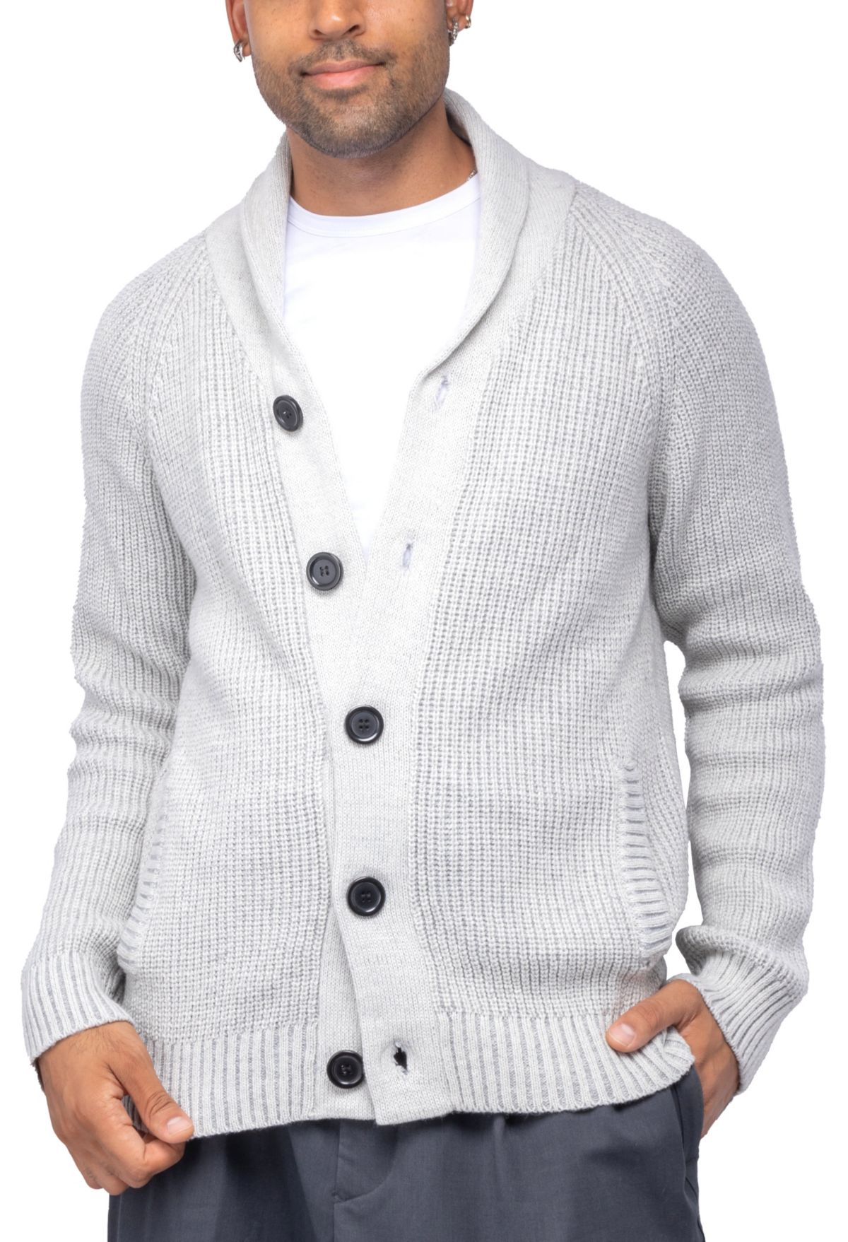 Big & Tall Shawl Collar Cardigan