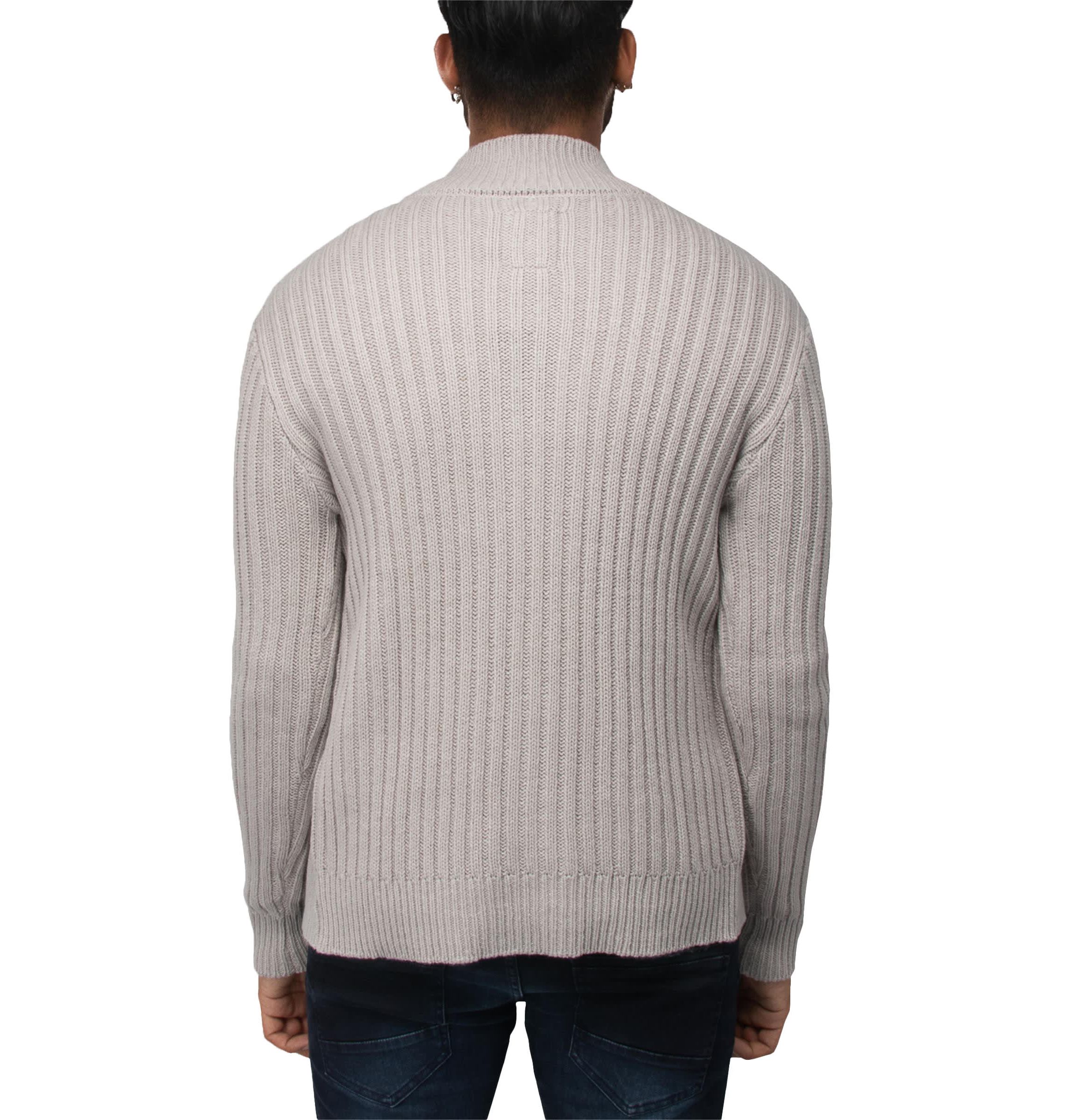 Mens Stand Collar Cardigan