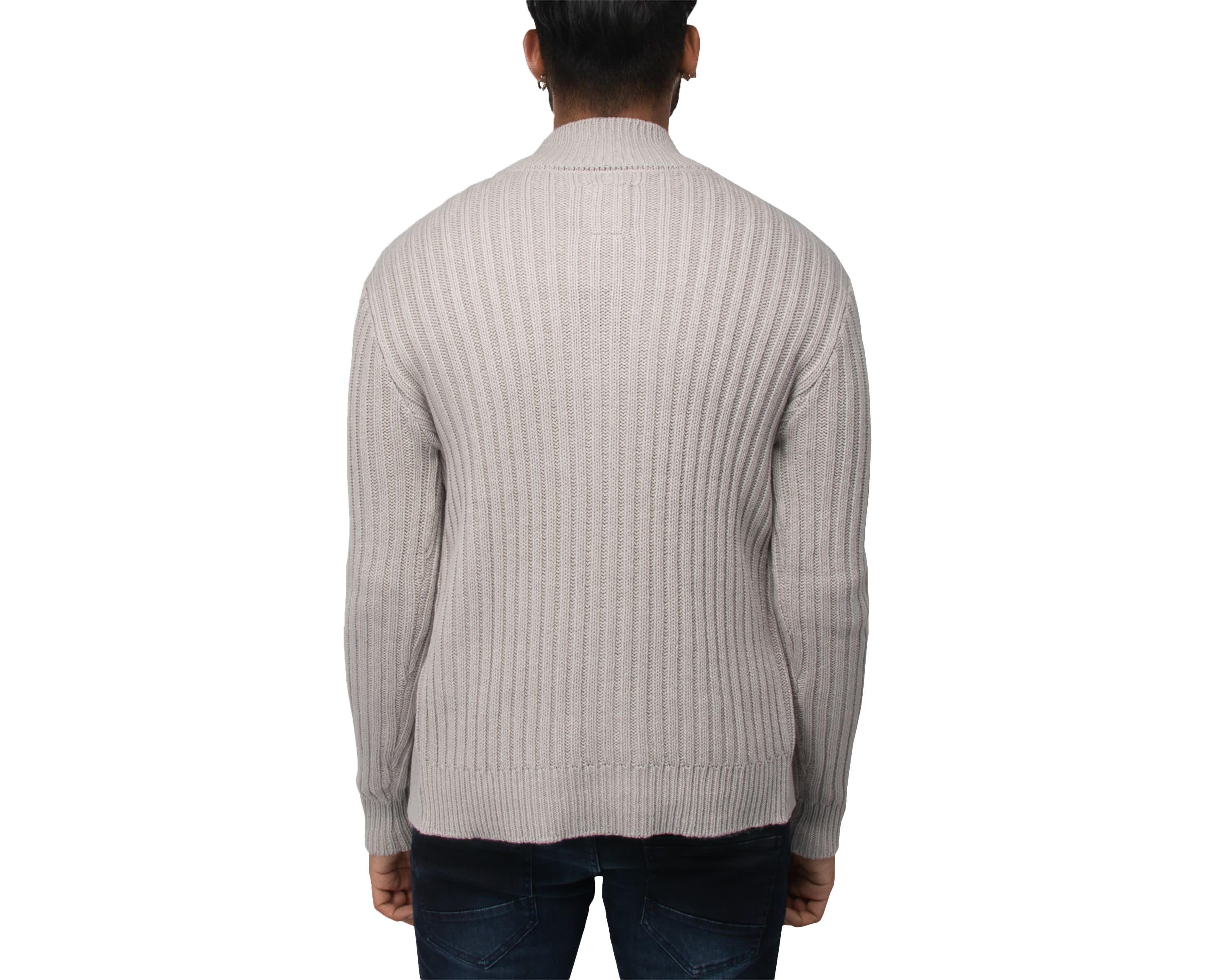 Mens Stand Collar Cardigan