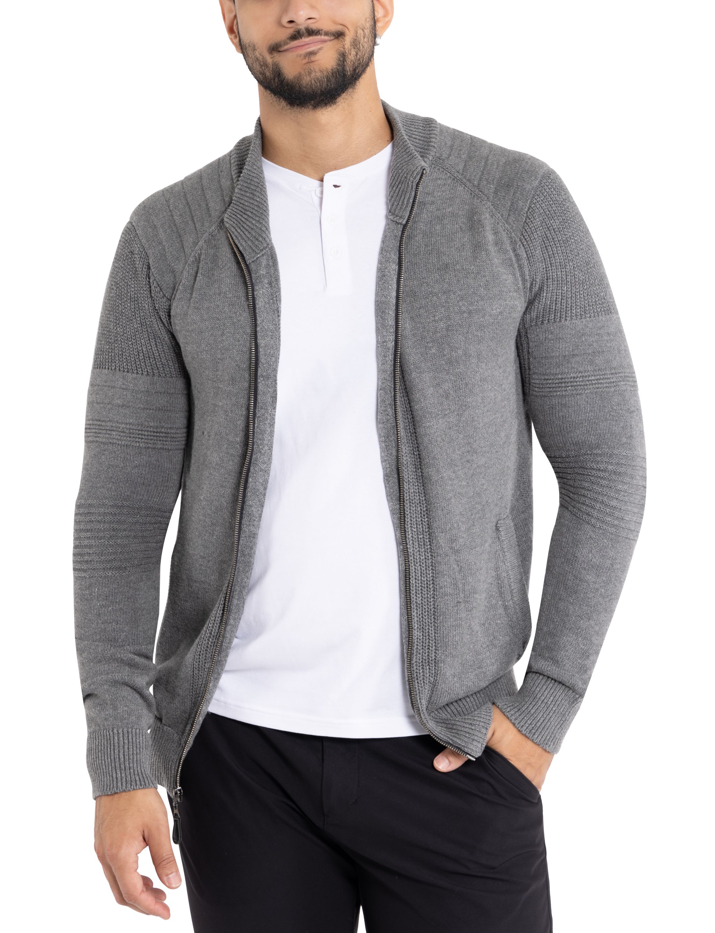 Mens Full-Zip Sweater Jacket