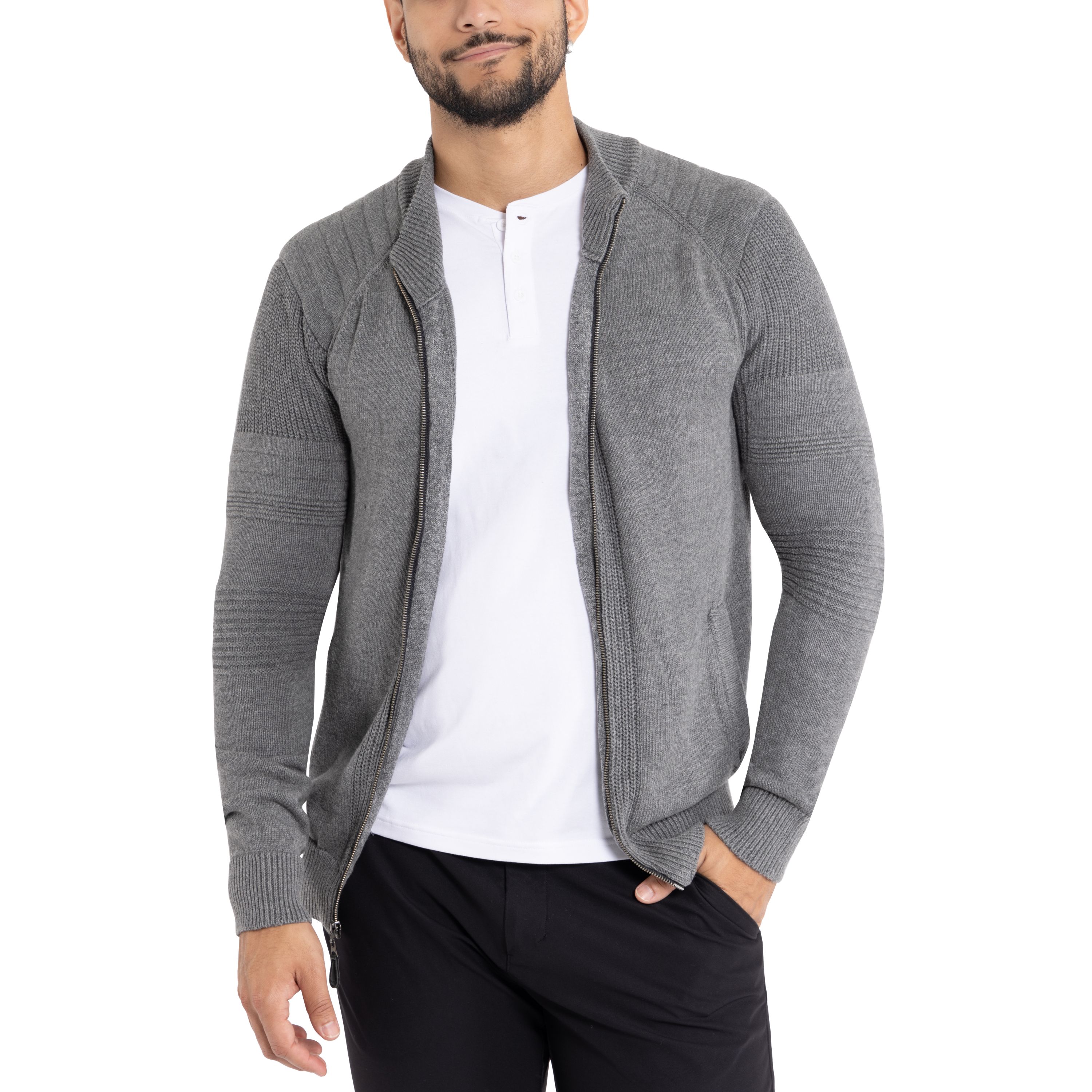 Mens Full-Zip Sweater Jacket