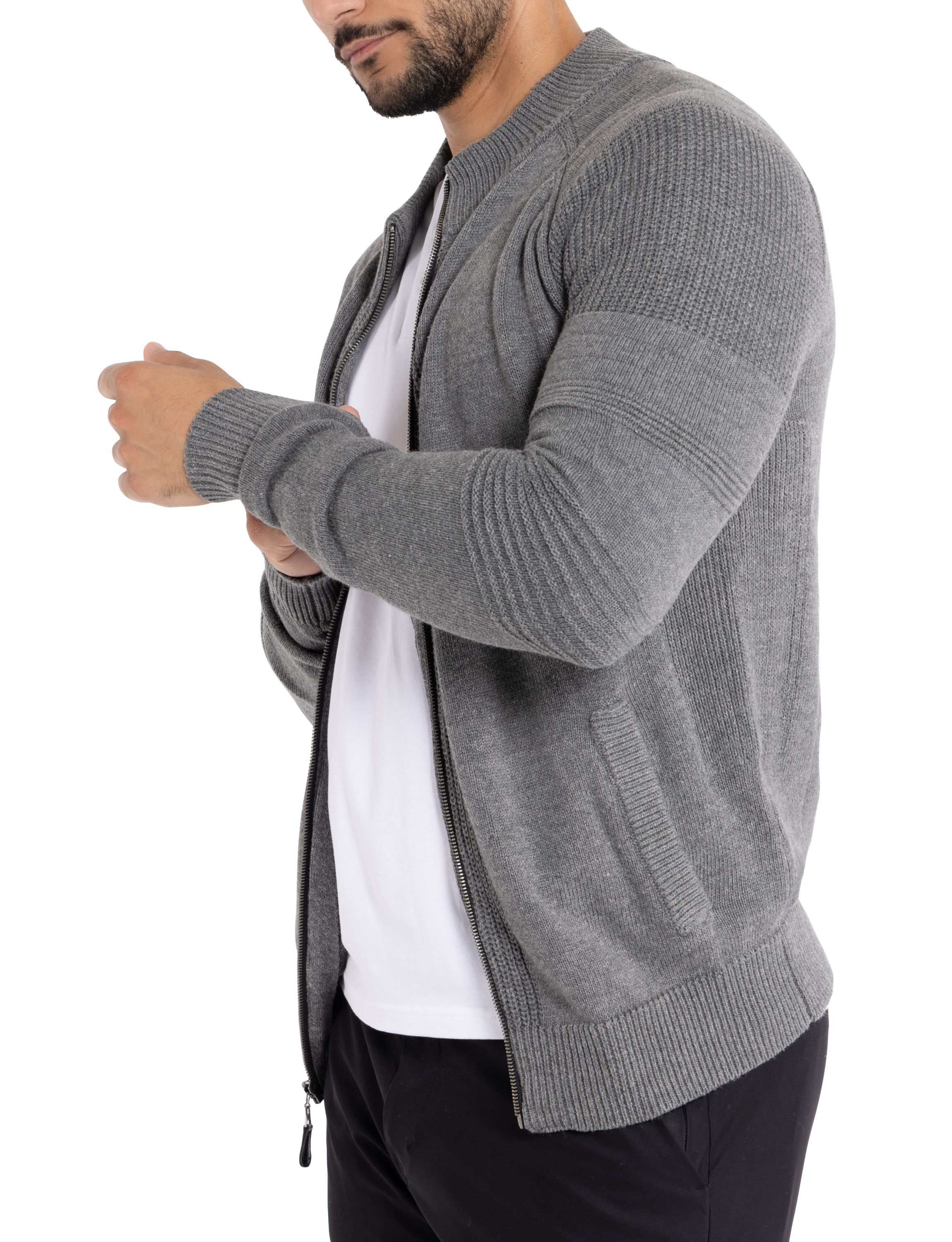Mens Full-Zip Sweater Jacket