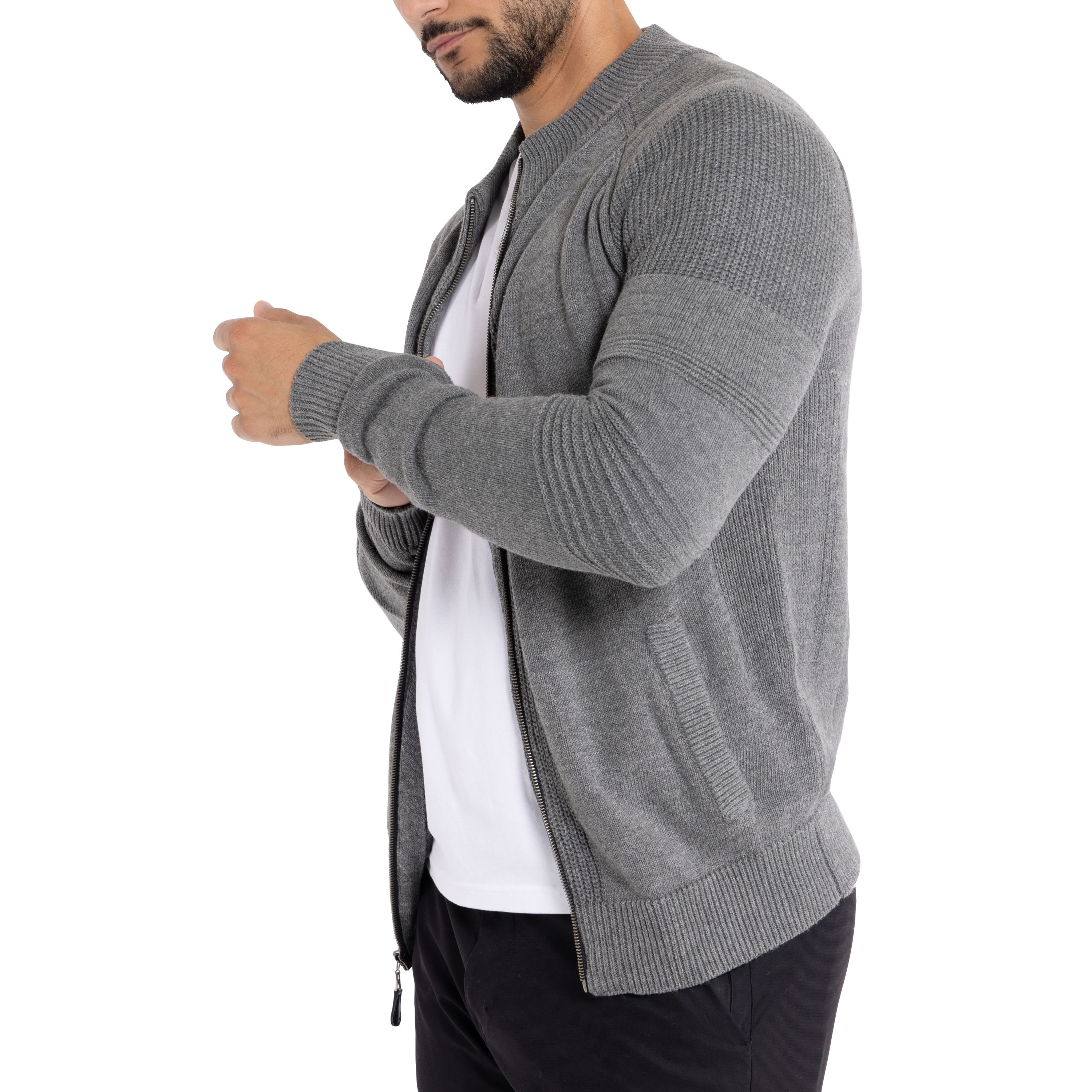 Mens Full-Zip Sweater Jacket