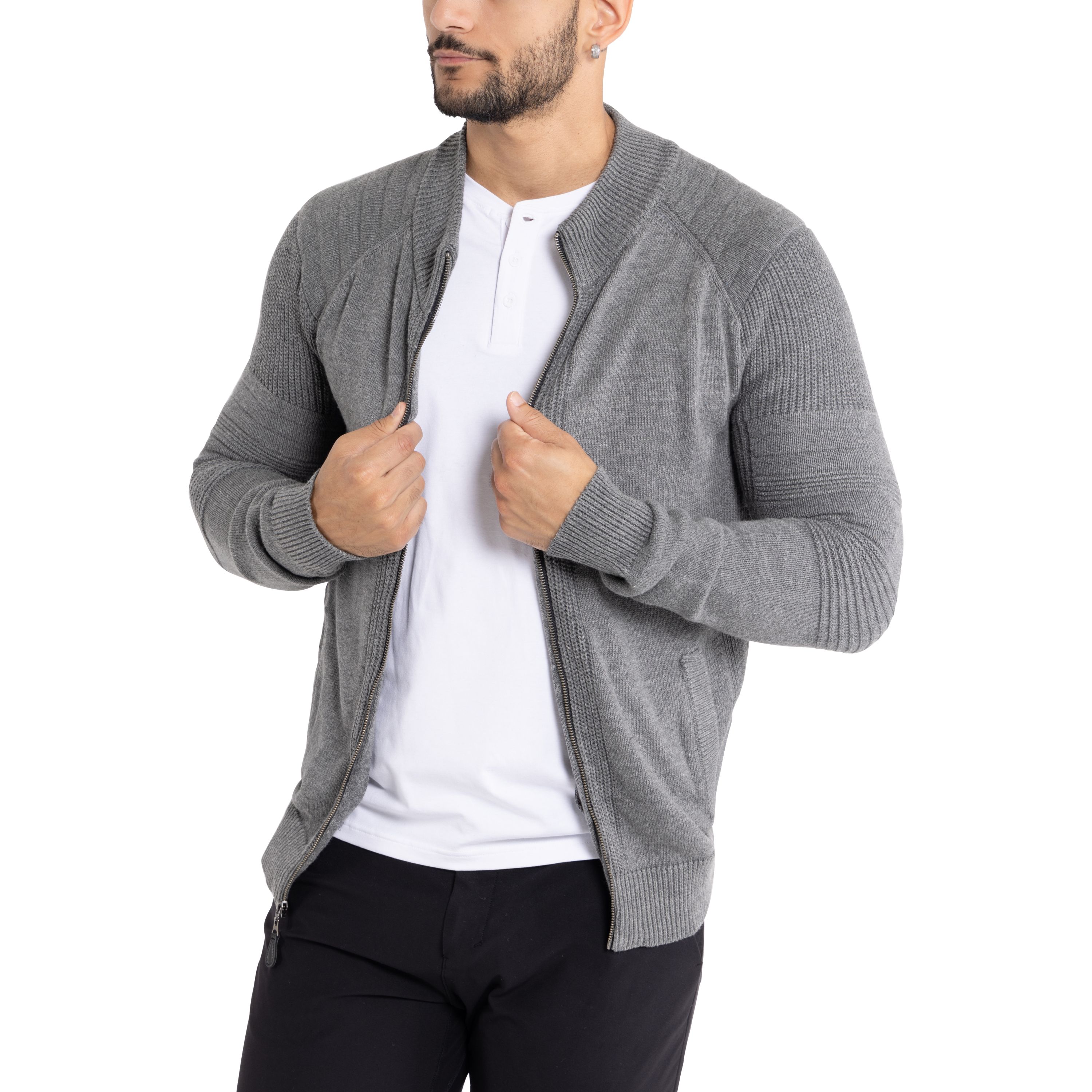 Mens Full-Zip Sweater Jacket