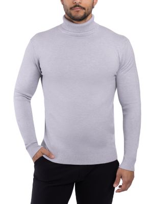 X RAY Men's Turtleneck Sweater, Grey, Large