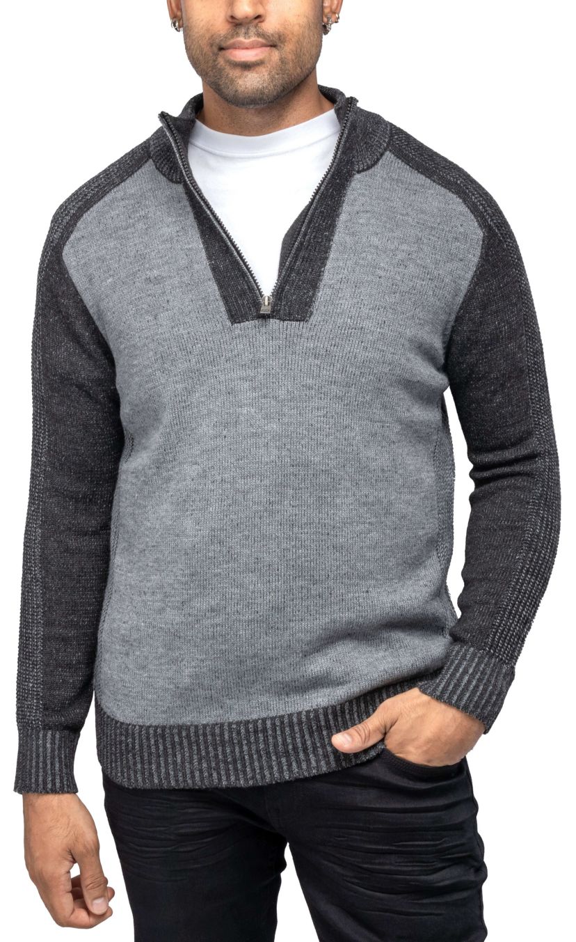 Mens Quarter-Zip Pullover Sweater