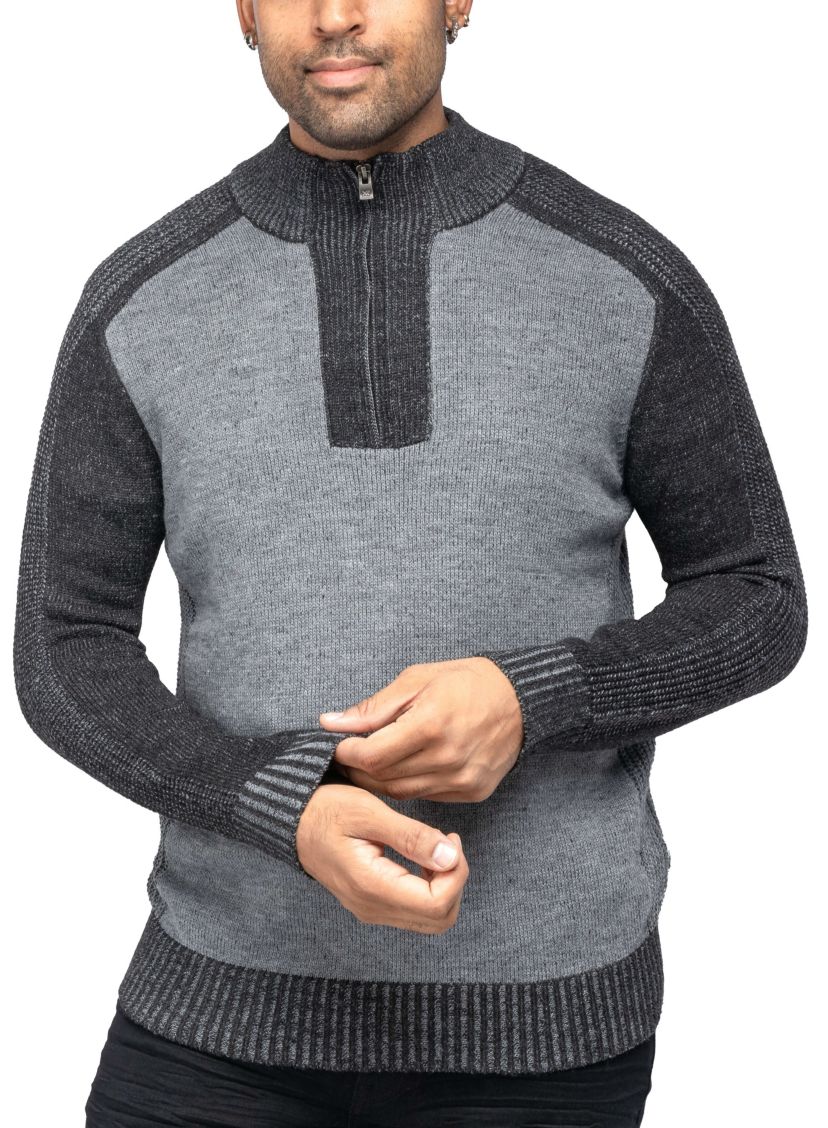 Mens Quarter-Zip Pullover Sweater