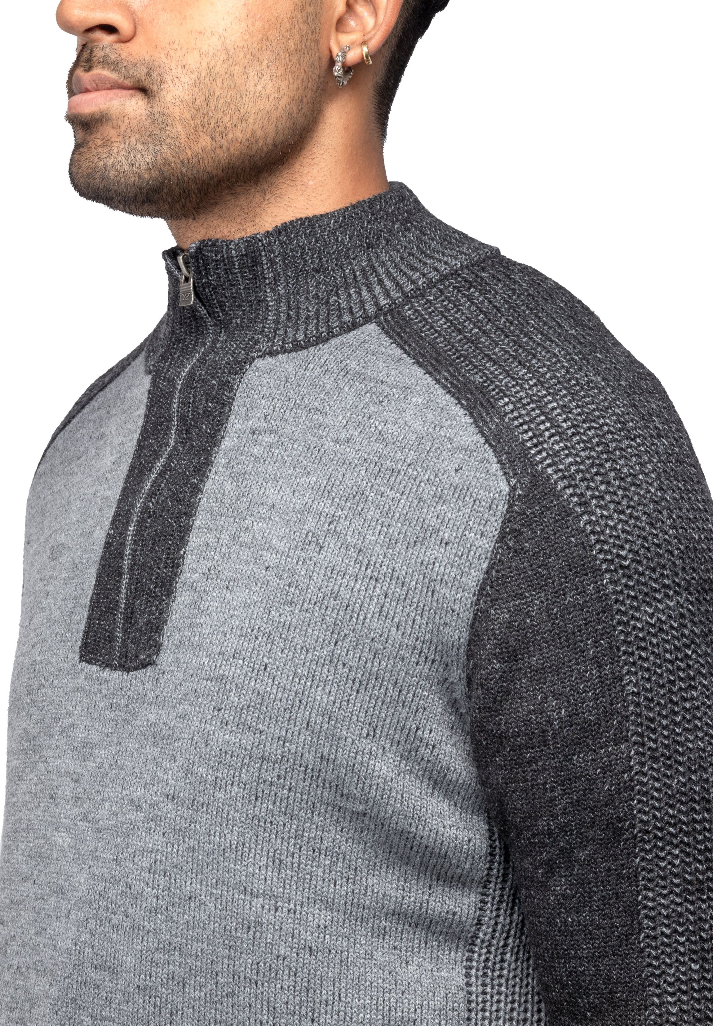 Mens Quarter-Zip Pullover Sweater