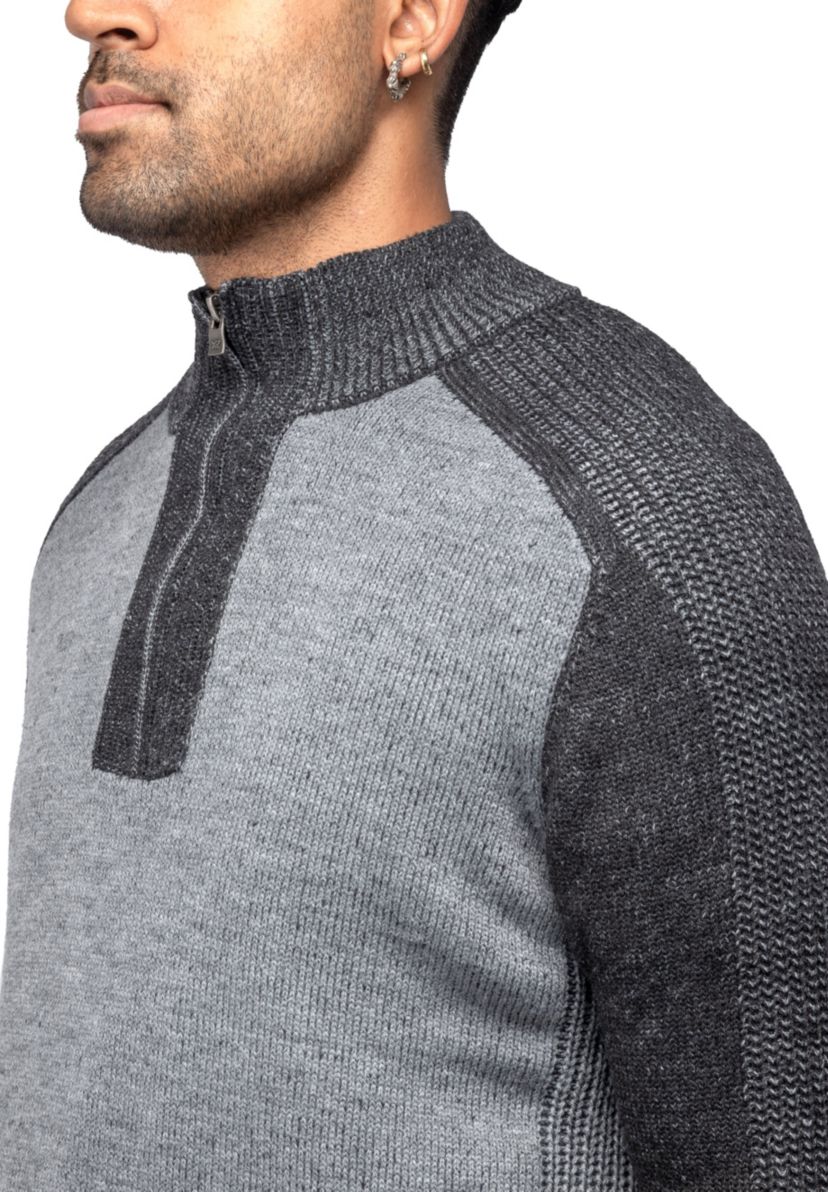 Mens Quarter-Zip Pullover Sweater