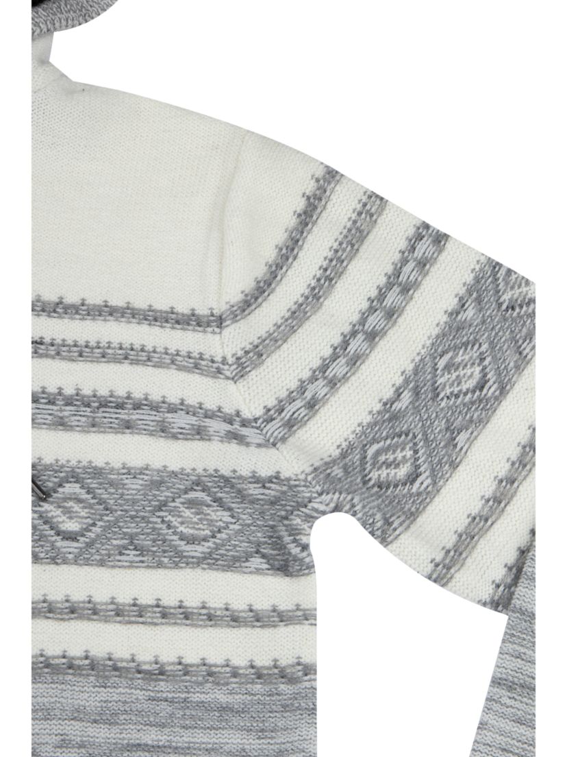 Mens Stripe Pattern Hooded Sweater