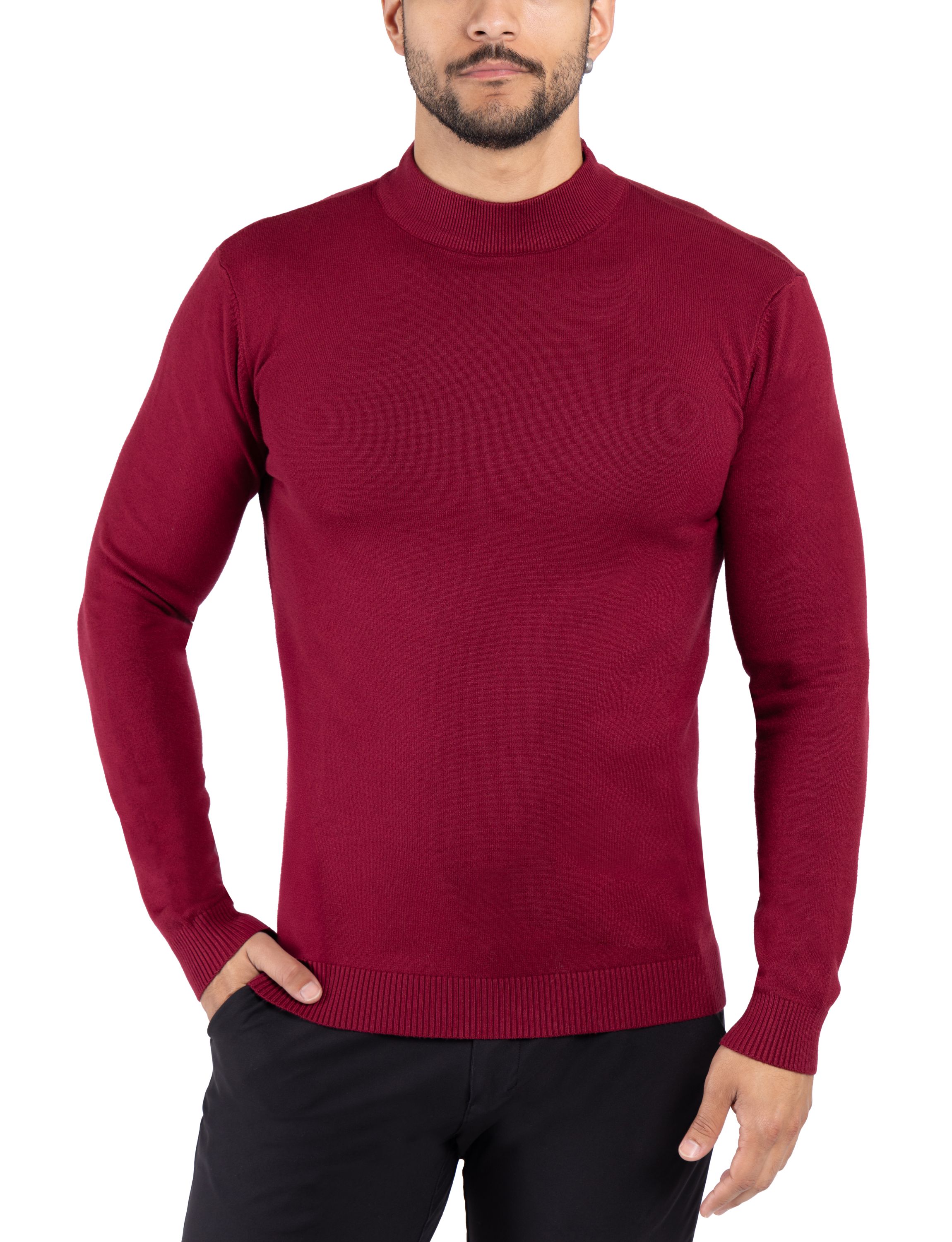 Mens Mock Neck Sweater