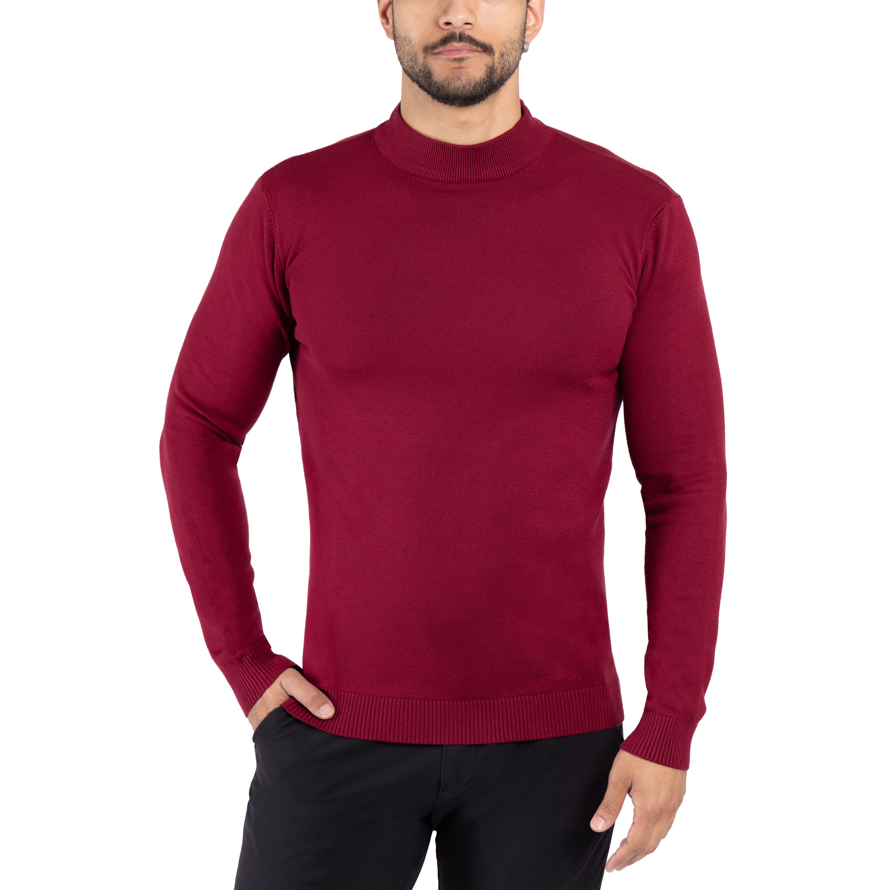 Mens Mock Neck Sweater