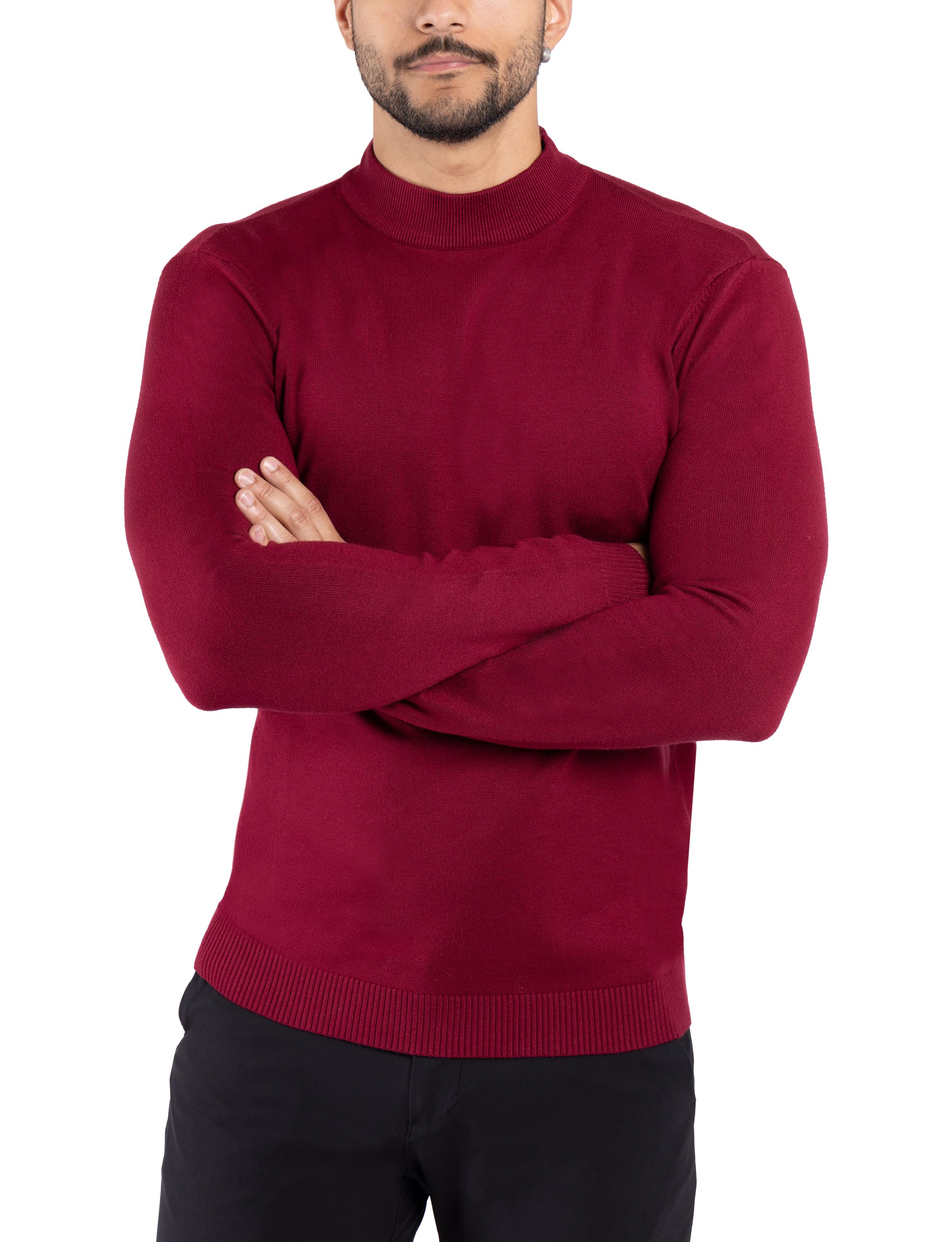 Mens Mock Neck Sweater