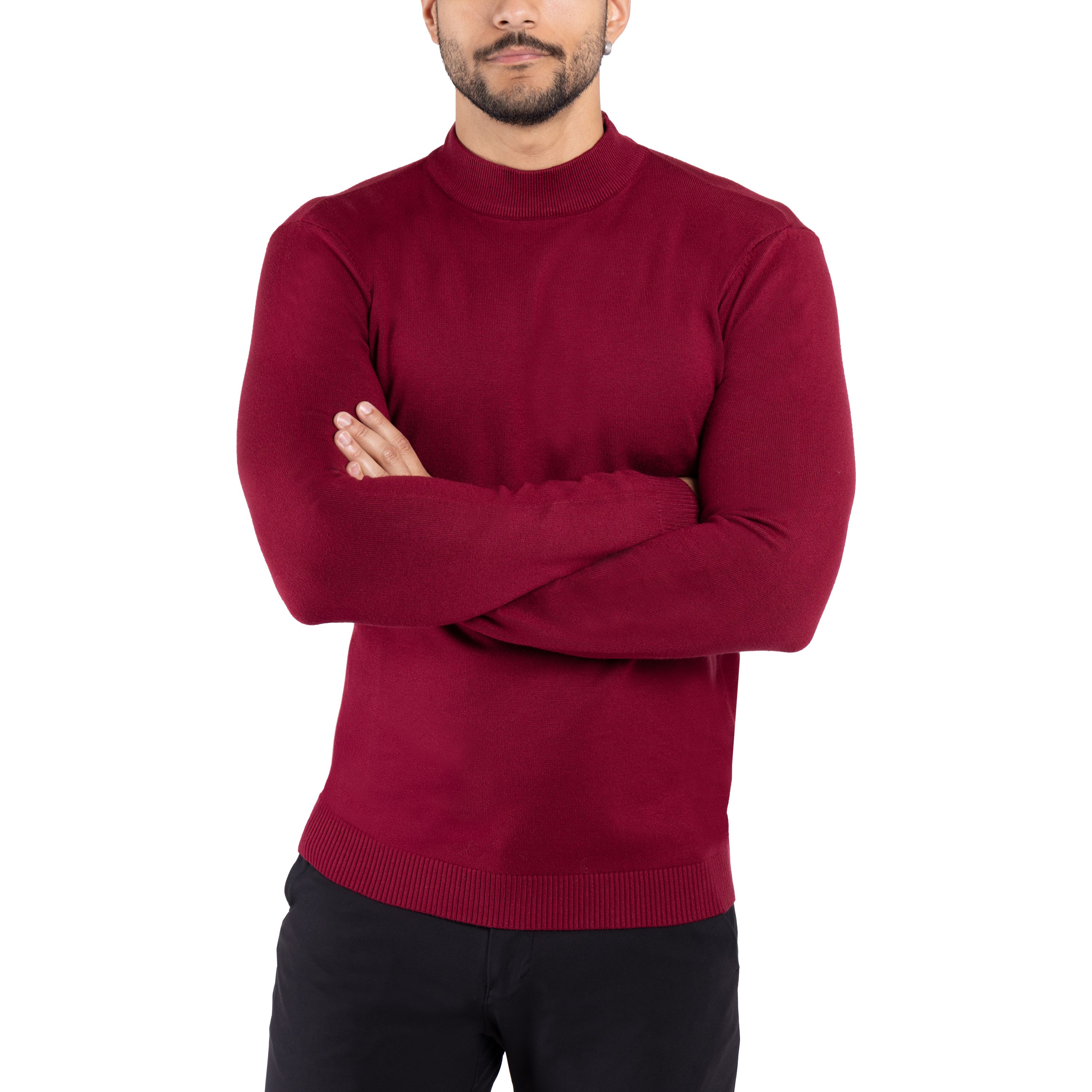 Mens Mock Neck Sweater
