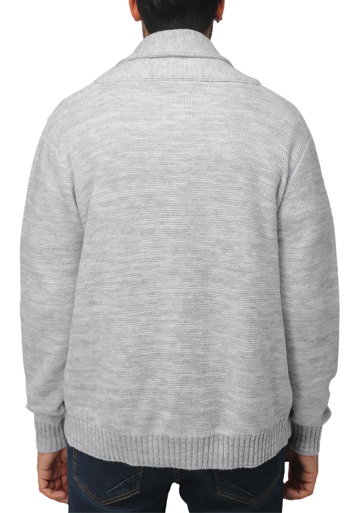 Mens Shawl Collar Cable Knit Cardigan