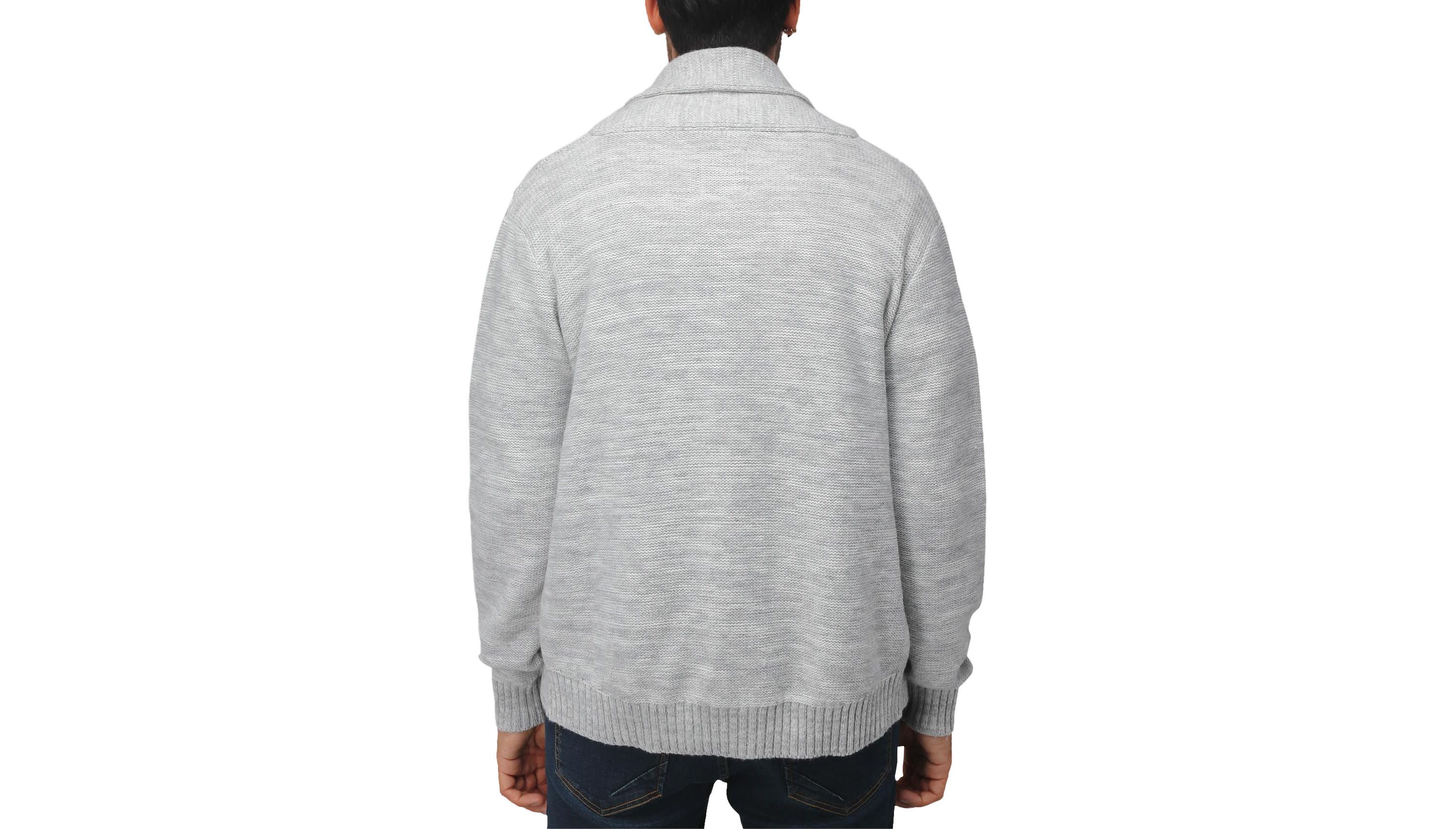 Mens Shawl Collar Cable Knit Cardigan