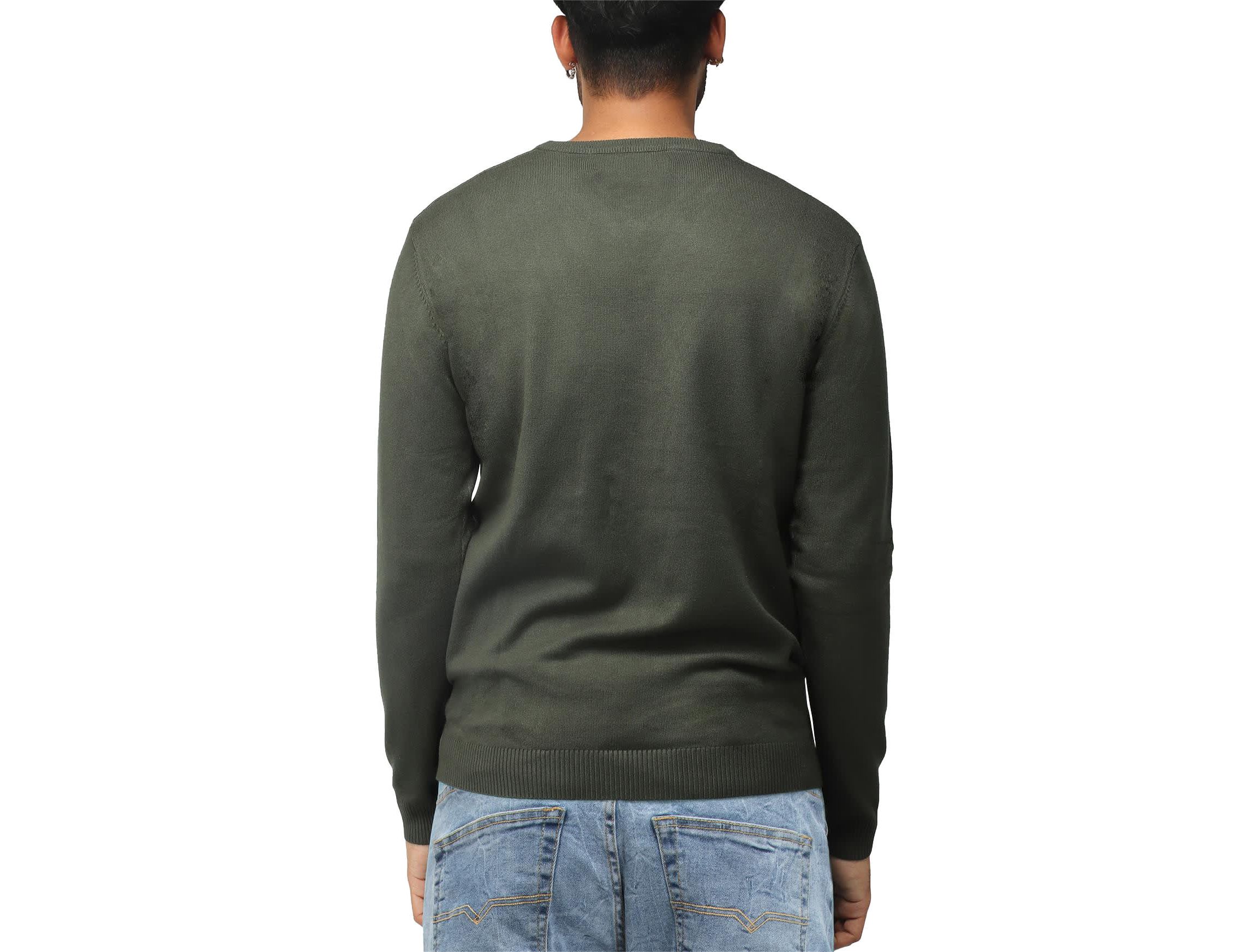 X RAY Mens Basic Long Sleeve Mid-Weight V-Neck Sweater