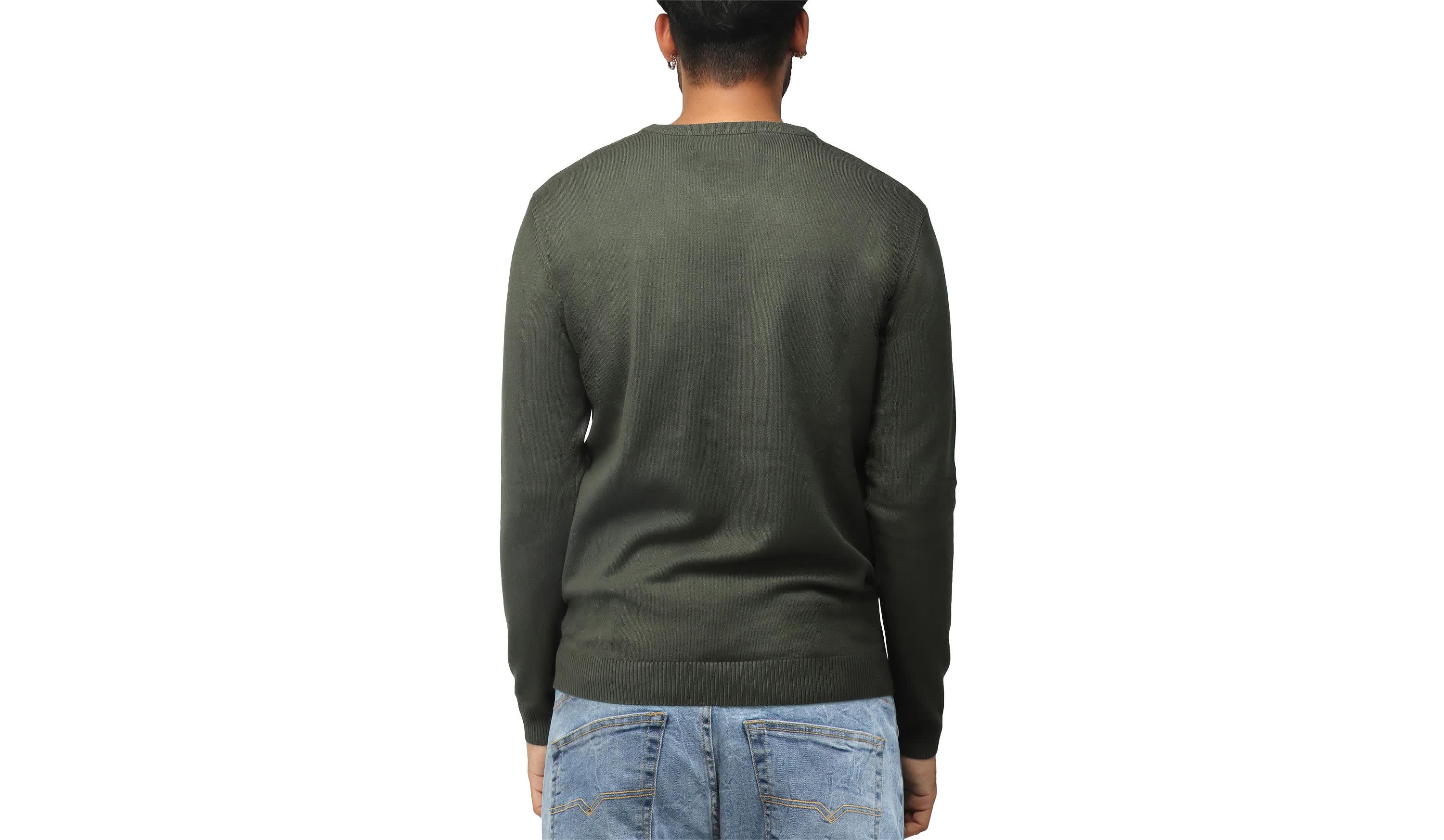 X RAY Mens Basic Long Sleeve Mid-Weight V-Neck Sweater