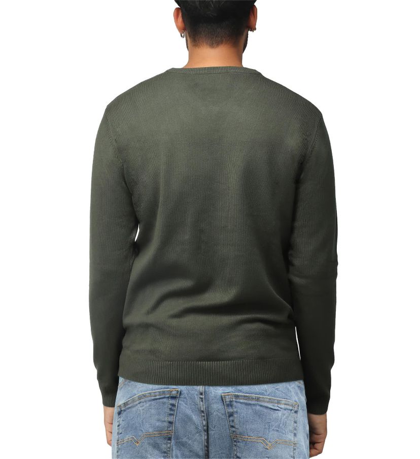 X RAY Mens Basic Long Sleeve Mid-Weight V-Neck Sweater