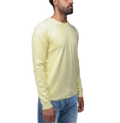 X RAY Men's Basic Long Sleeve Mid-Weight V-Neck Sweater