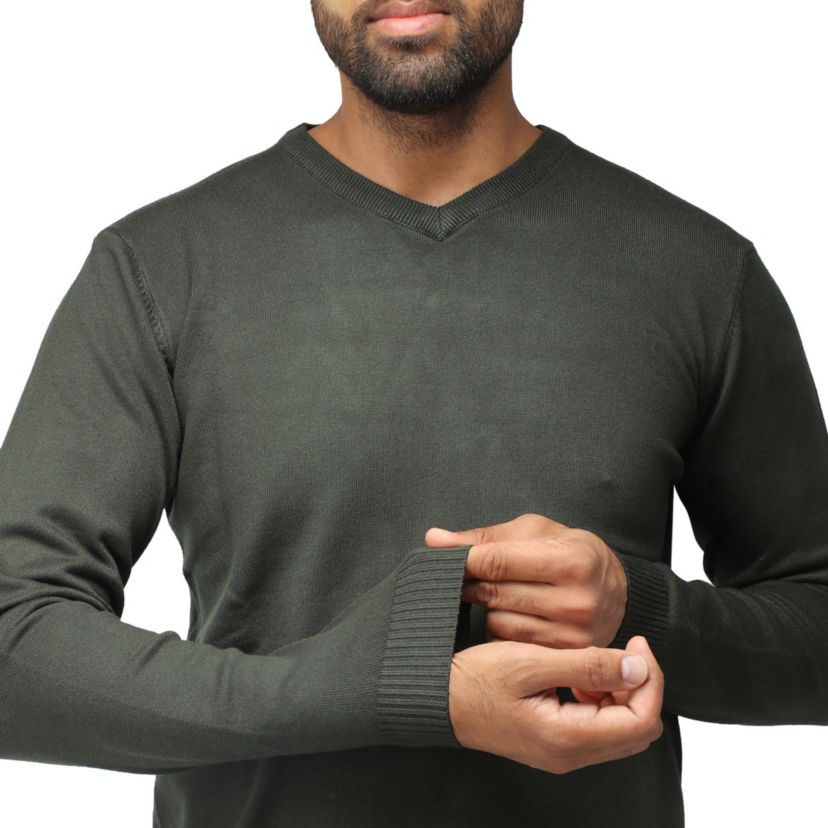 X RAY Mens Basic Long Sleeve Mid-Weight V-Neck Sweater