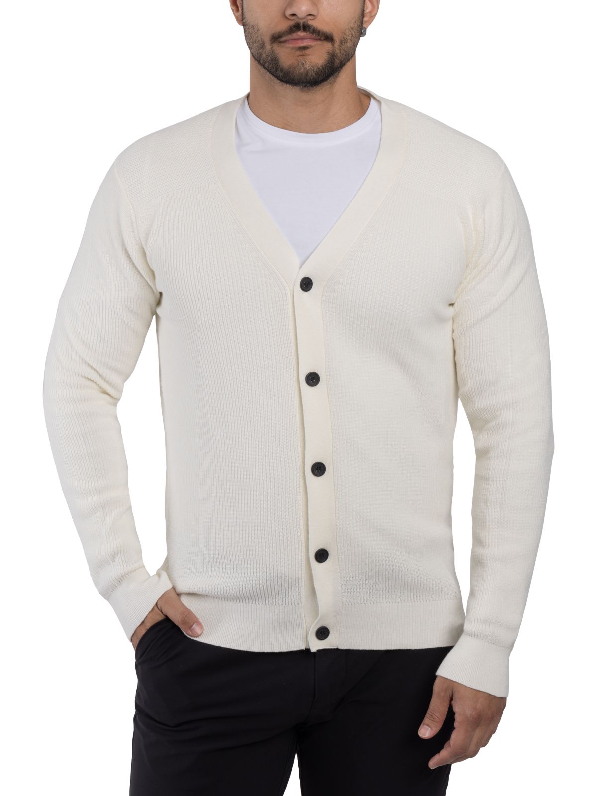 Mens Cotton Cardigan Sweater