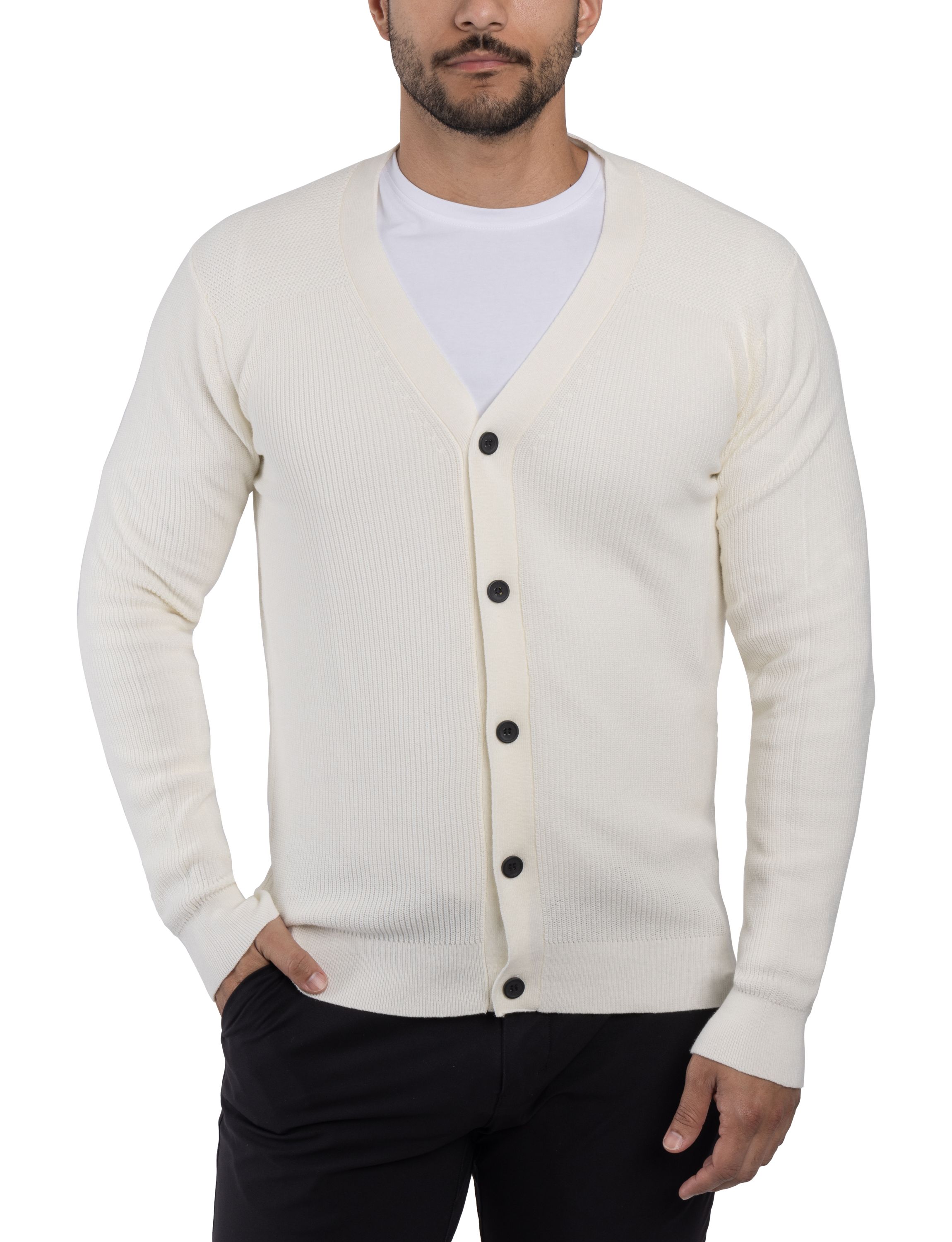 Mens Cotton Cardigan Sweater