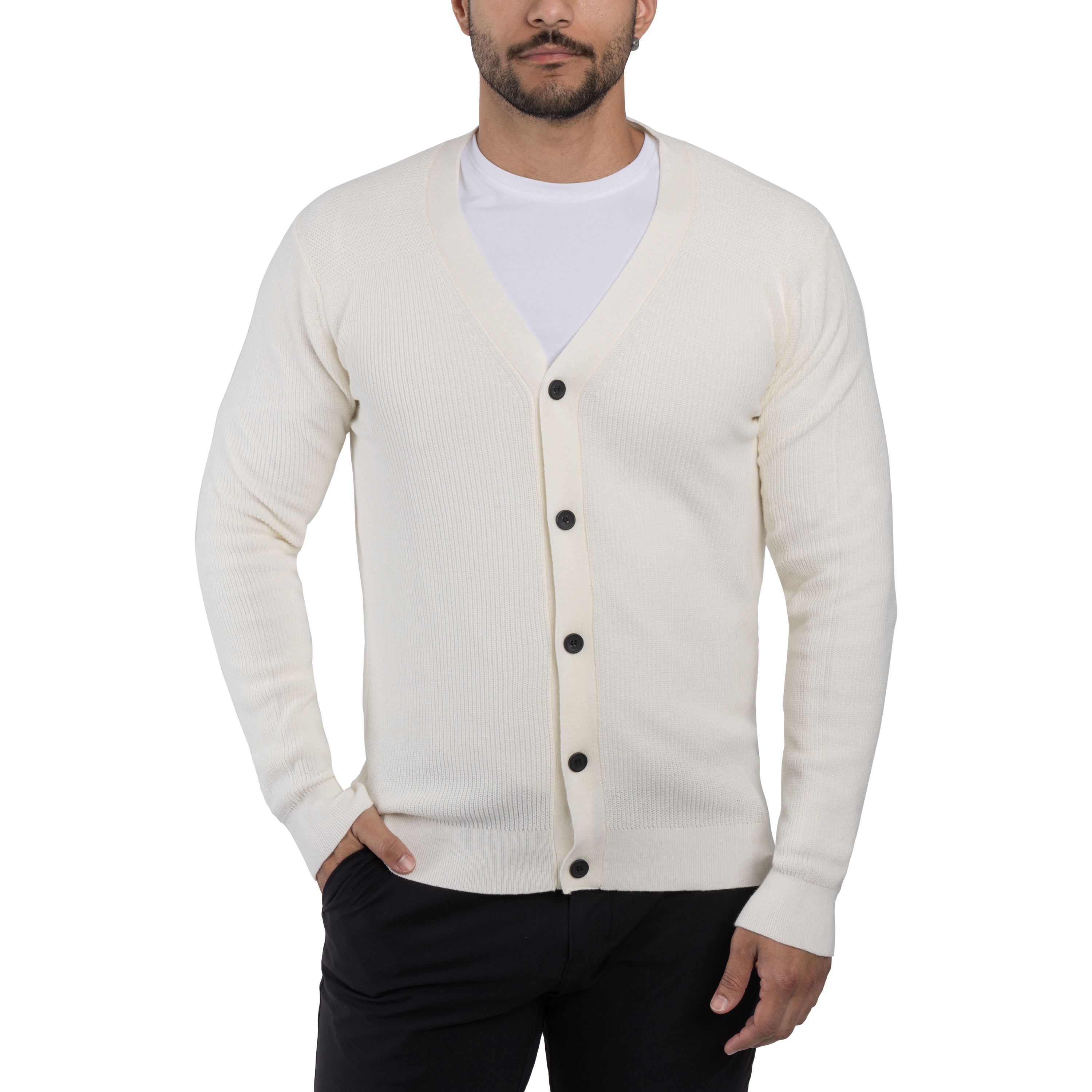 Mens Cotton Cardigan Sweater