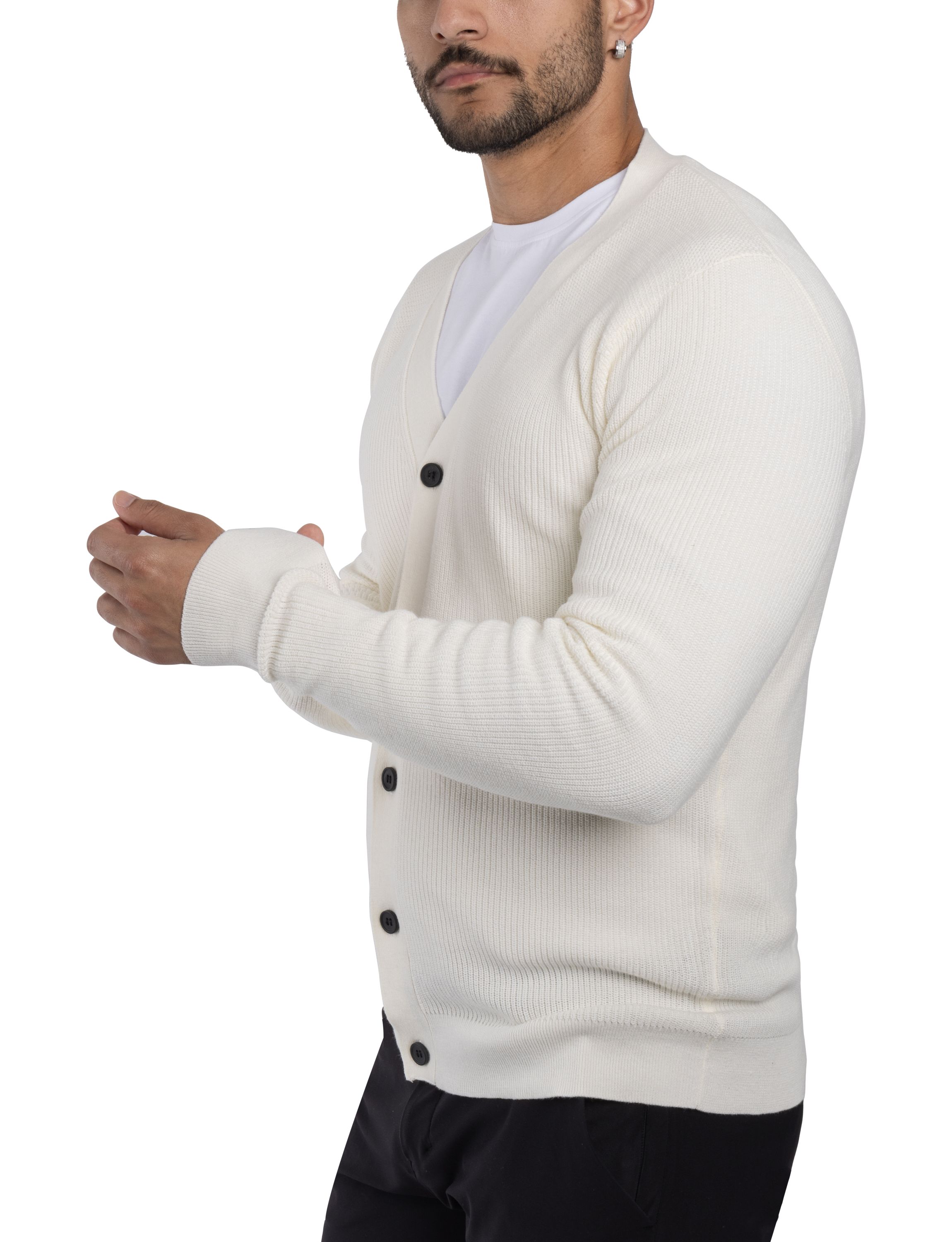 Mens Cotton Cardigan Sweater
