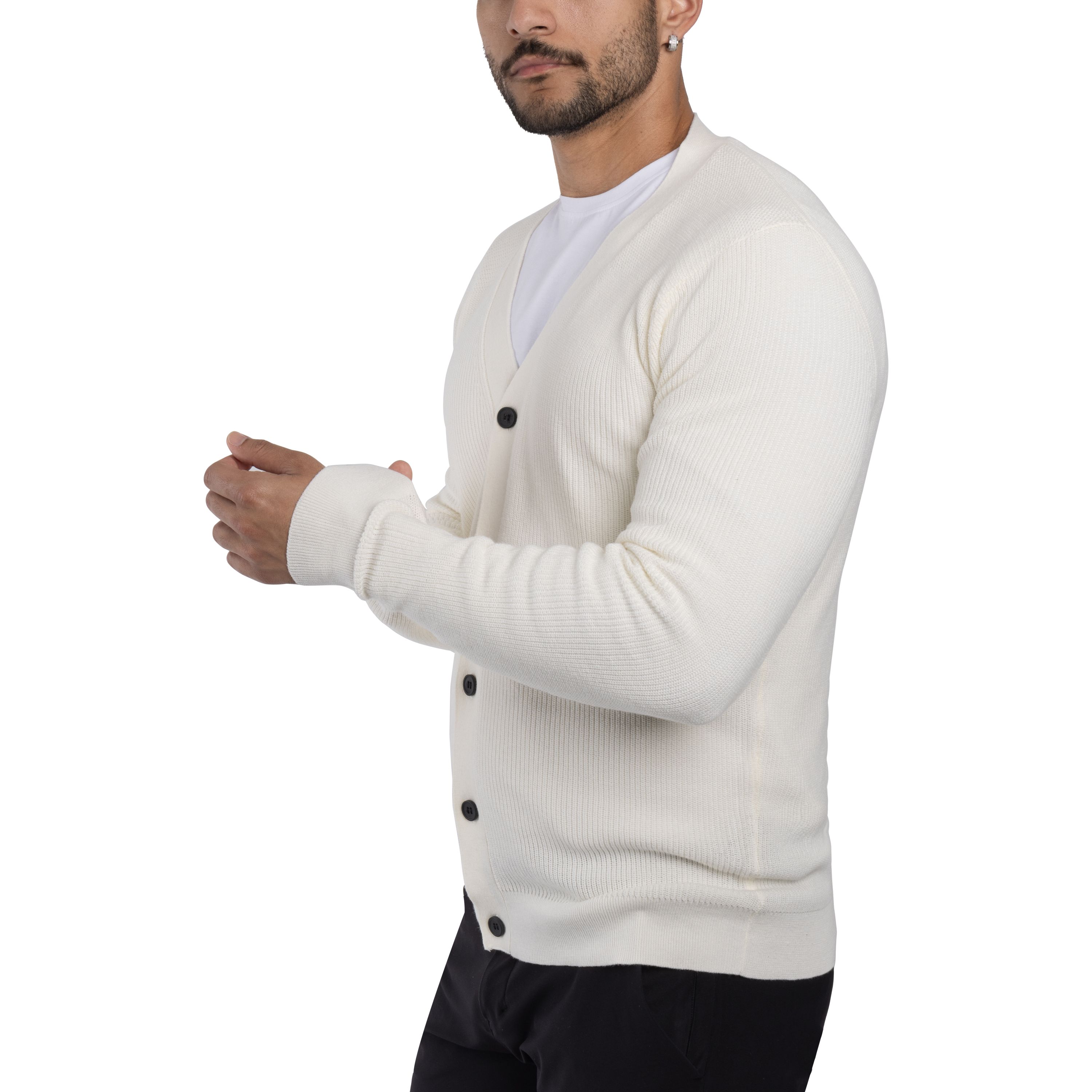 Mens Cotton Cardigan Sweater