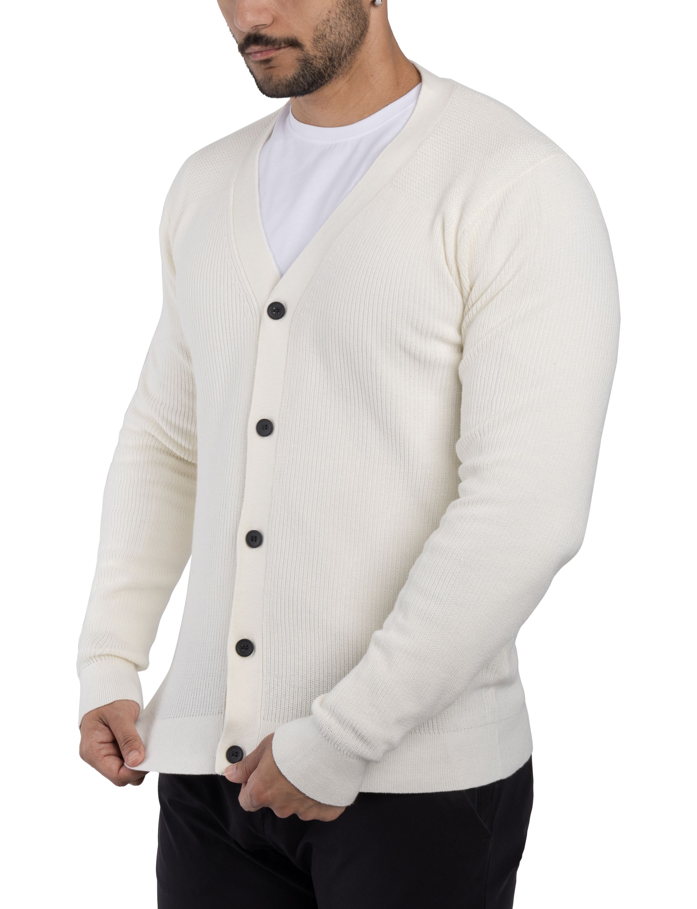 Mens Cotton Cardigan Sweater