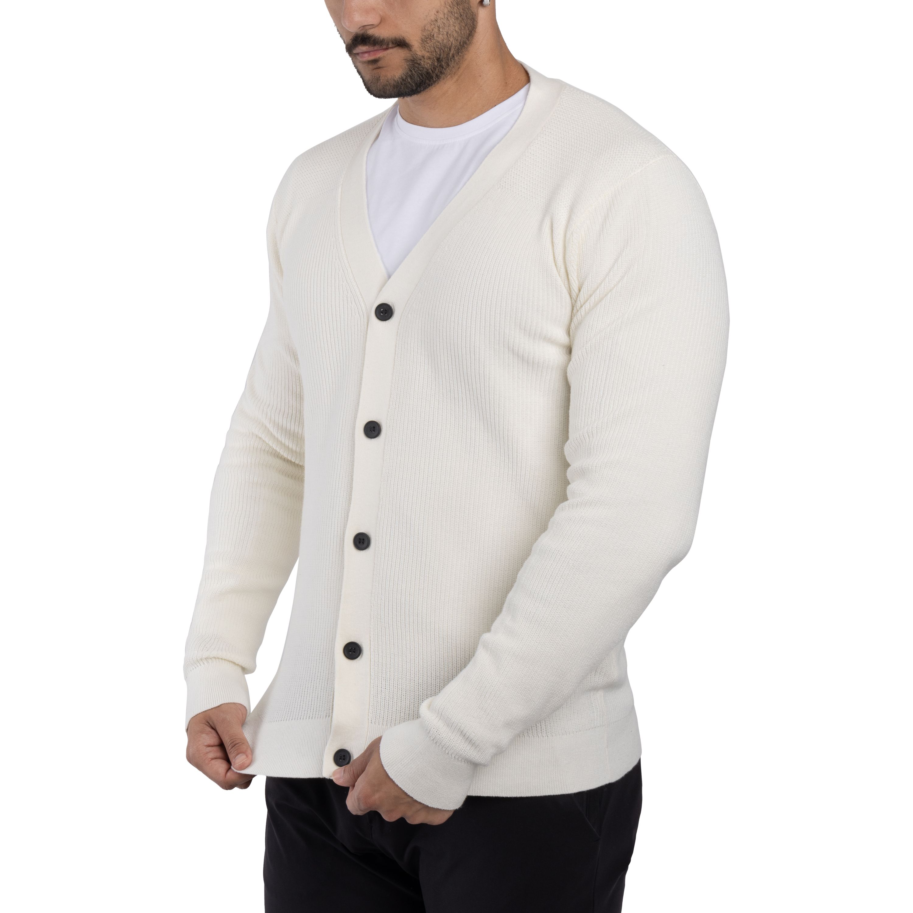 Mens Cotton Cardigan Sweater