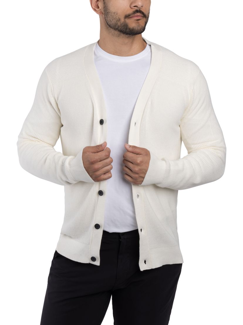 Mens Cotton Cardigan Sweater