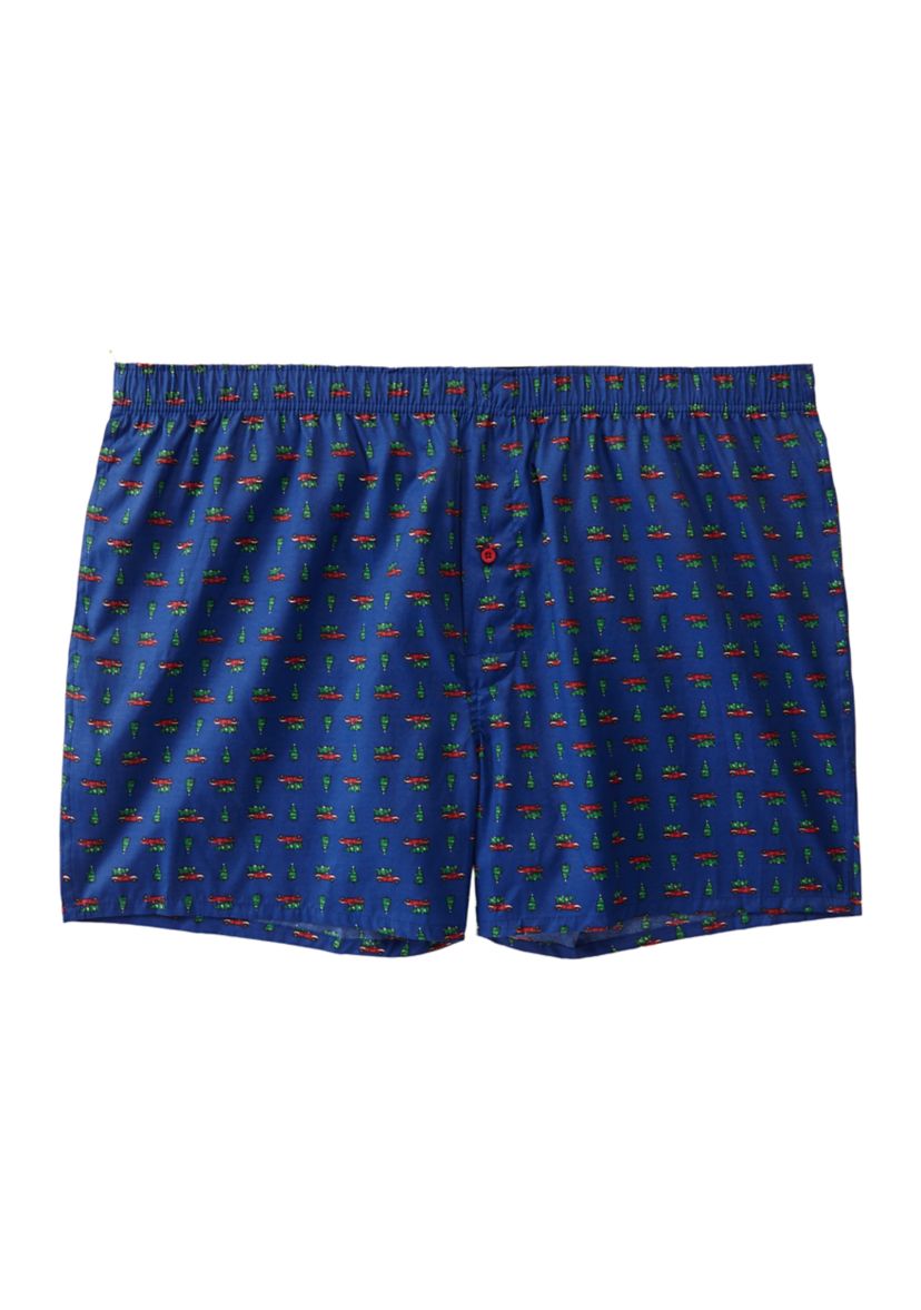 Big & Tall Holiday Truck Printed Boxers