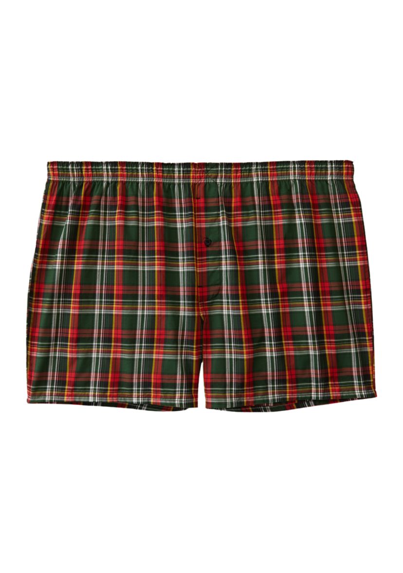 Big & Tall Plaid Printed Boxers