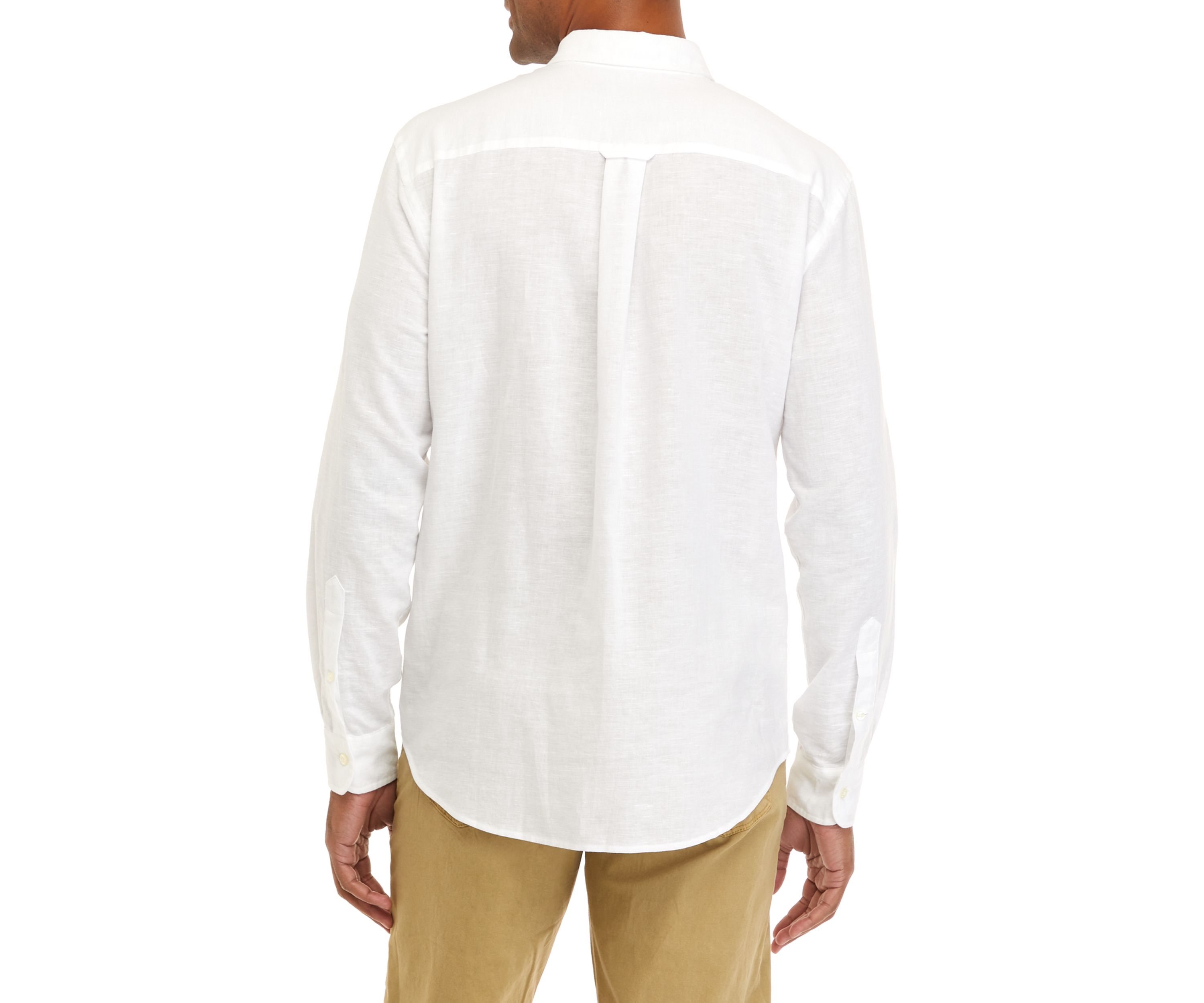 Mens Long Sleeve Linen and Cotton Shirt