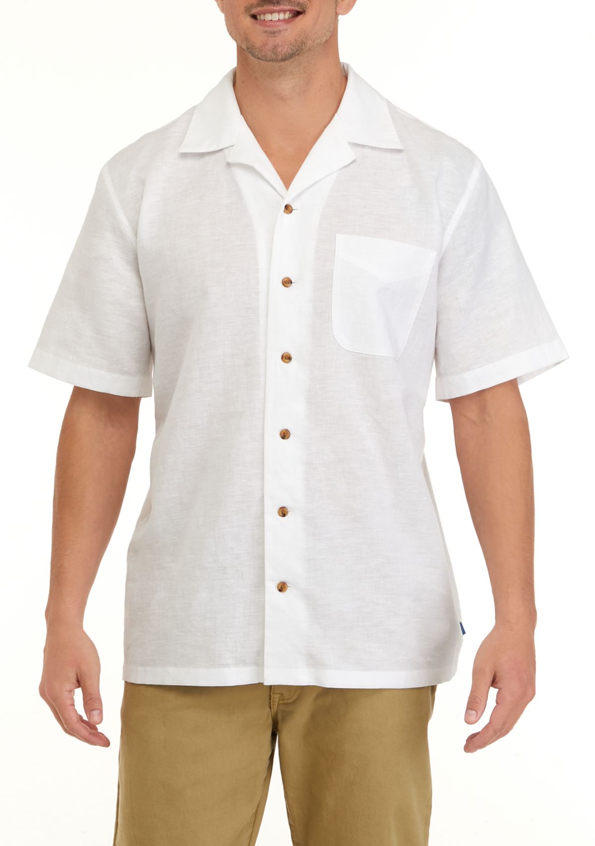 Mens Linen Camp Shirt 