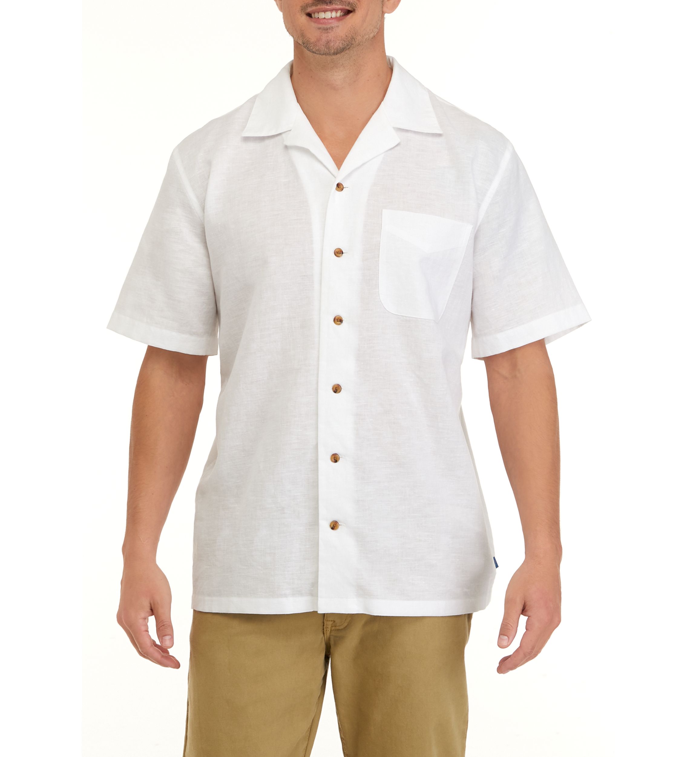 Mens Linen Camp Shirt 