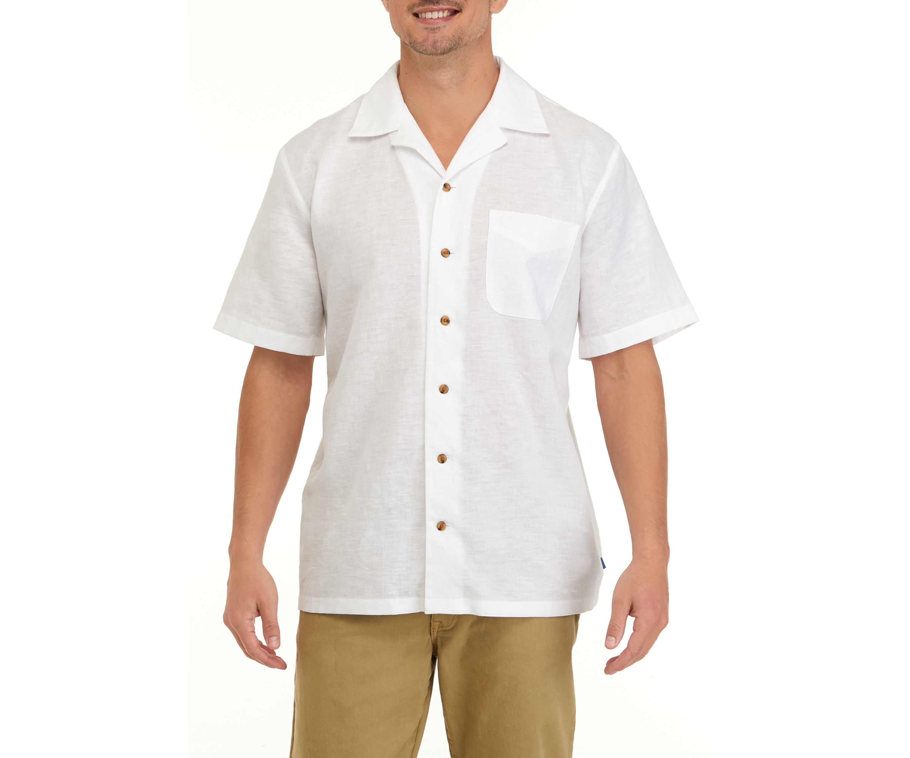 Mens Linen Camp Shirt 