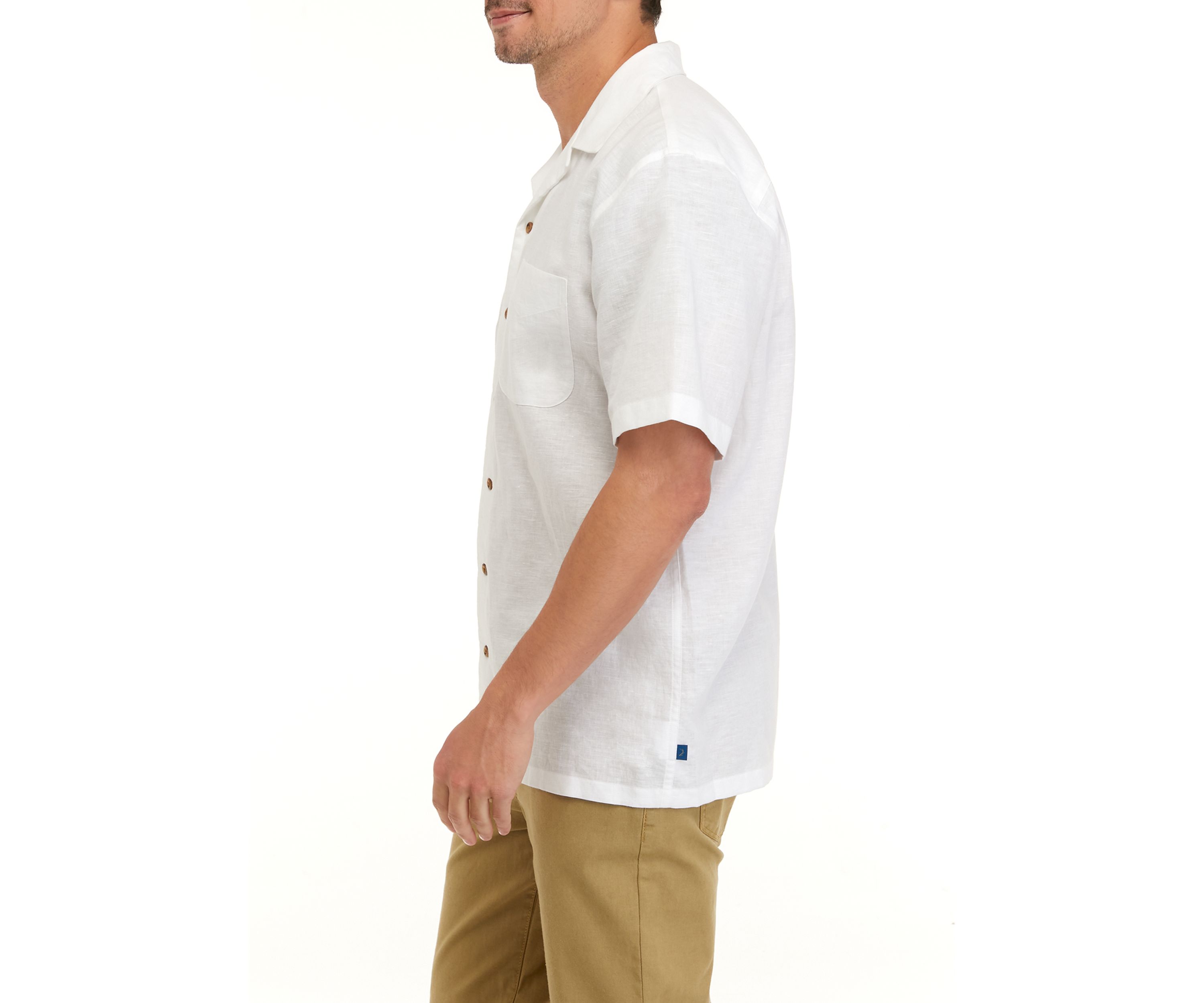 Mens Linen Camp Shirt 