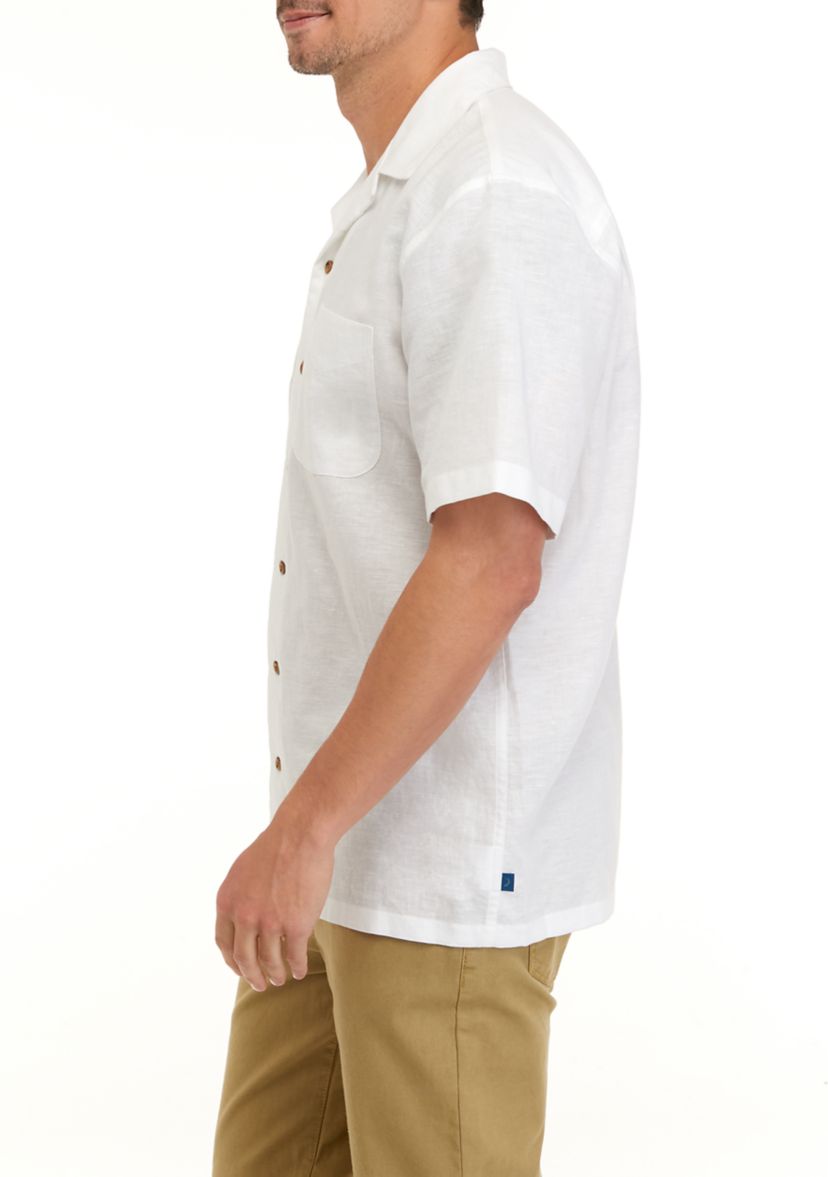 Mens Linen Camp Shirt 