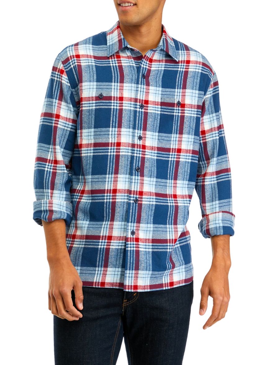 Long Sleeve 2 Pocket Flannel Shirt  