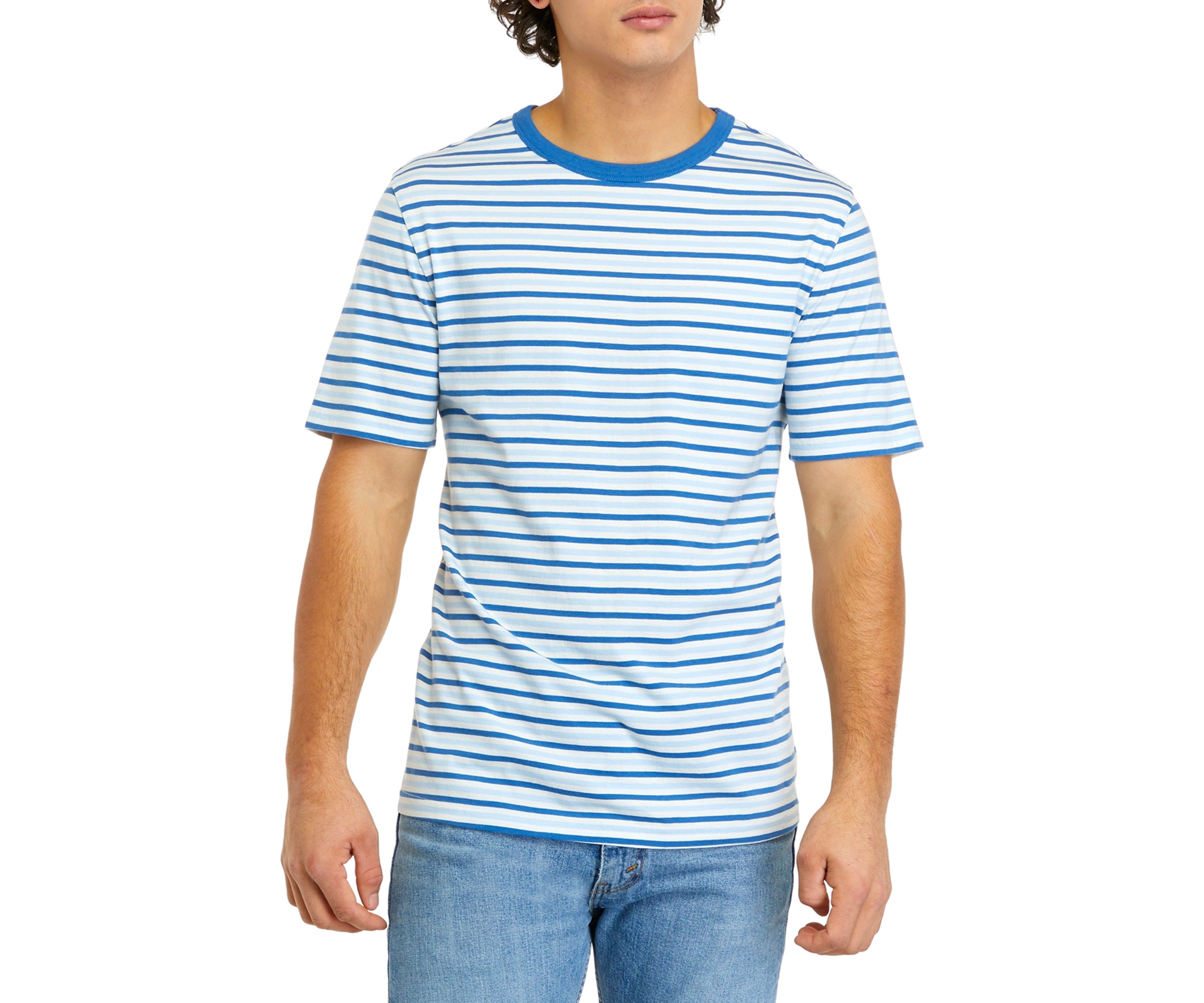 Short Sleeve Crew Neck Striped T-Shirt