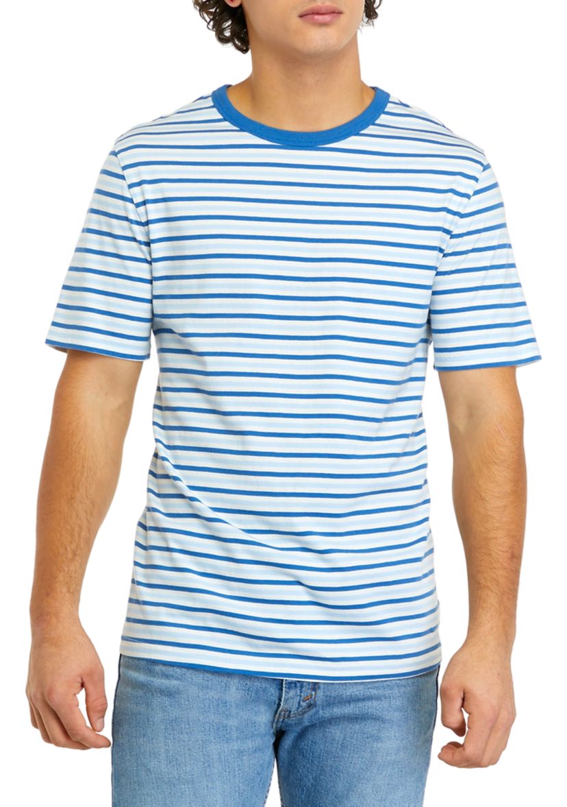 Short Sleeve Crew Neck Striped T-Shirt