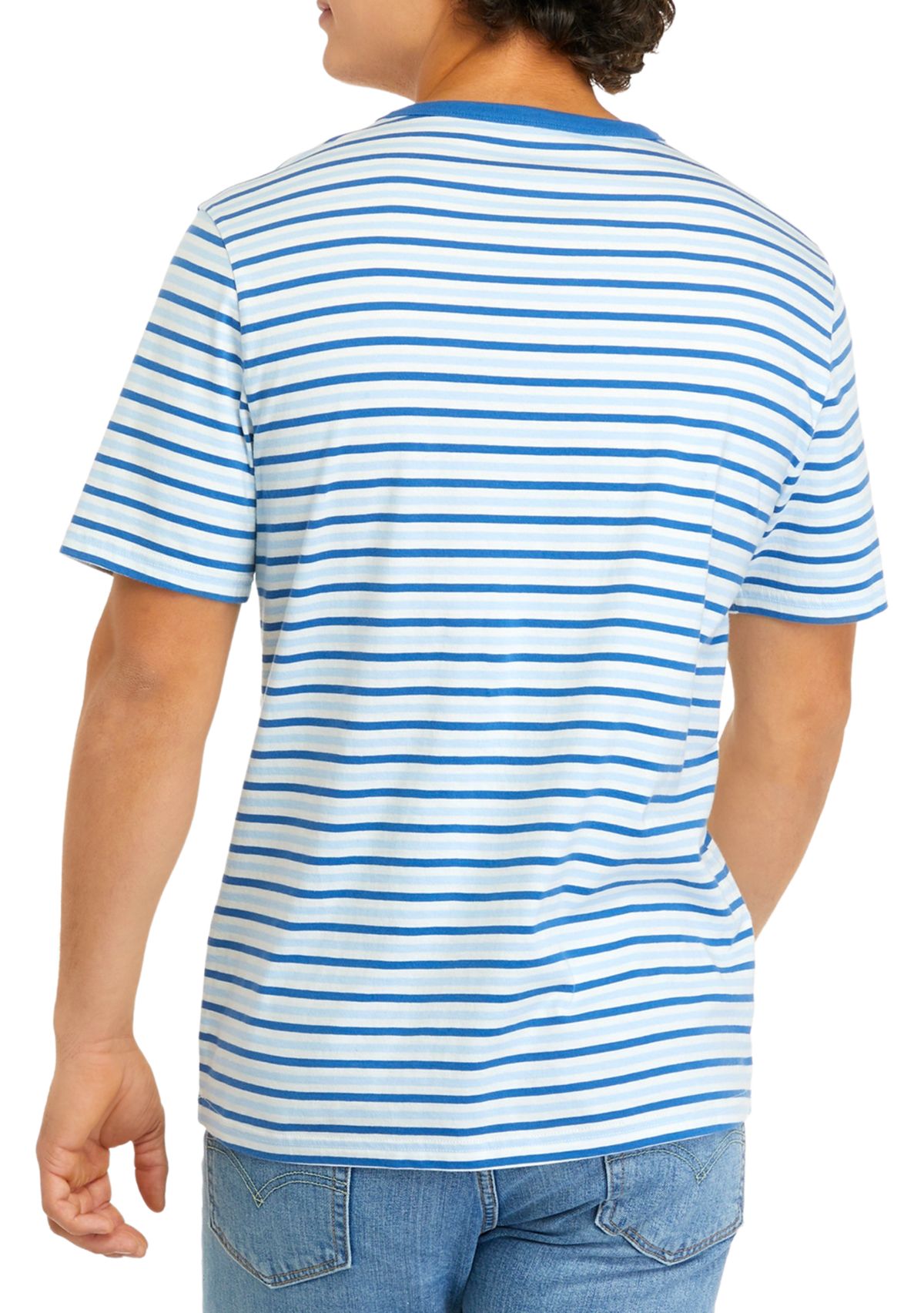 Short Sleeve Crew Neck Striped T-Shirt