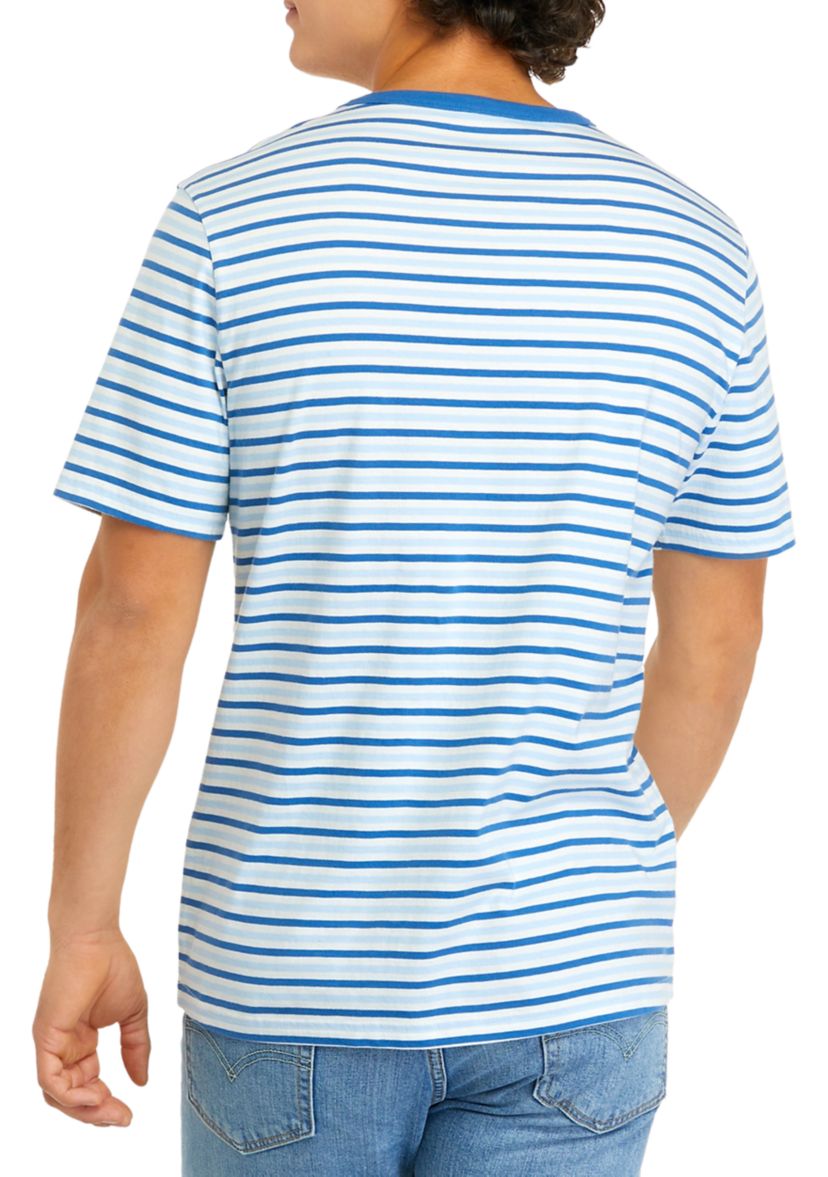 Short Sleeve Crew Neck Striped T-Shirt
