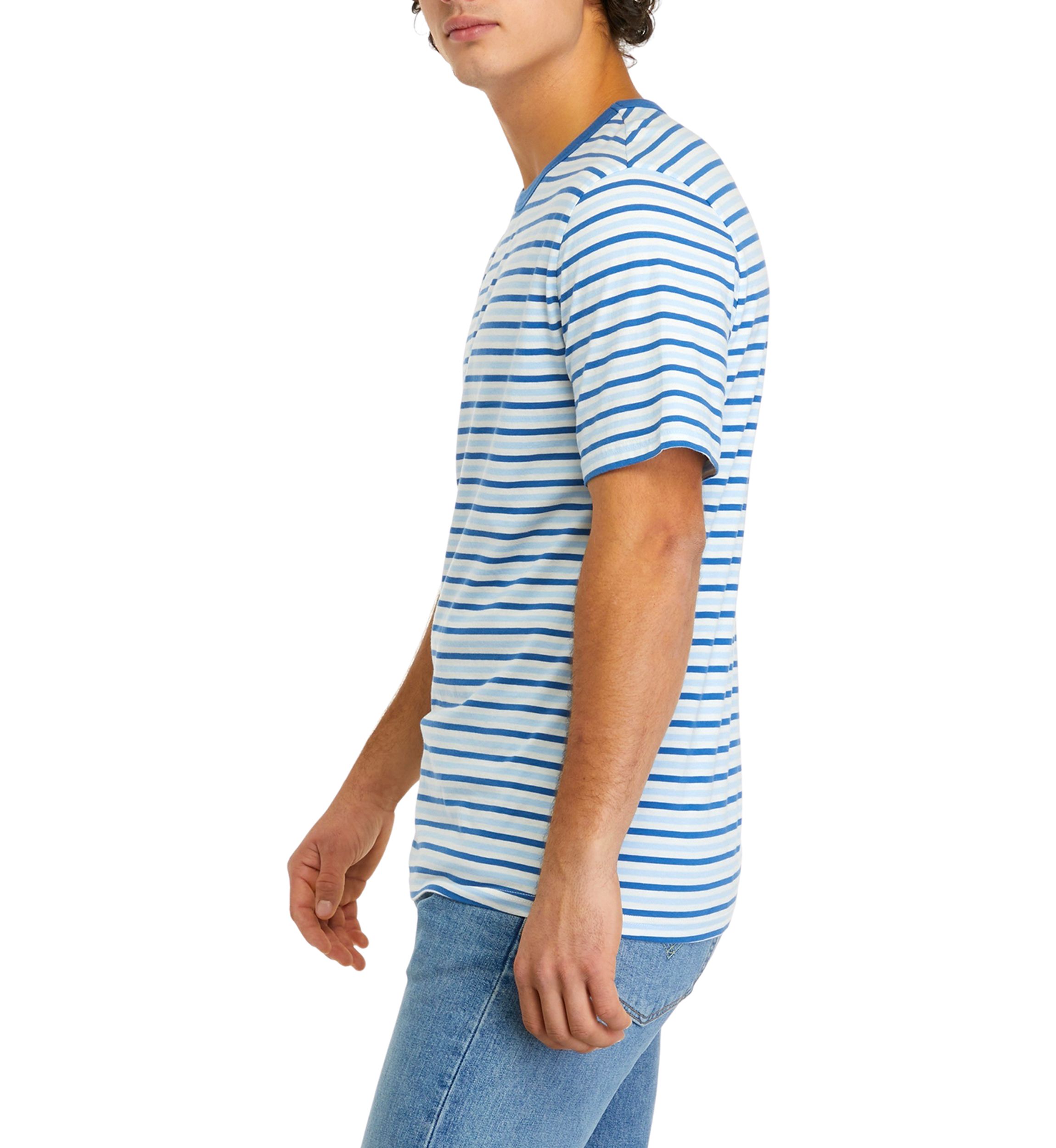 Short Sleeve Crew Neck Striped T-Shirt